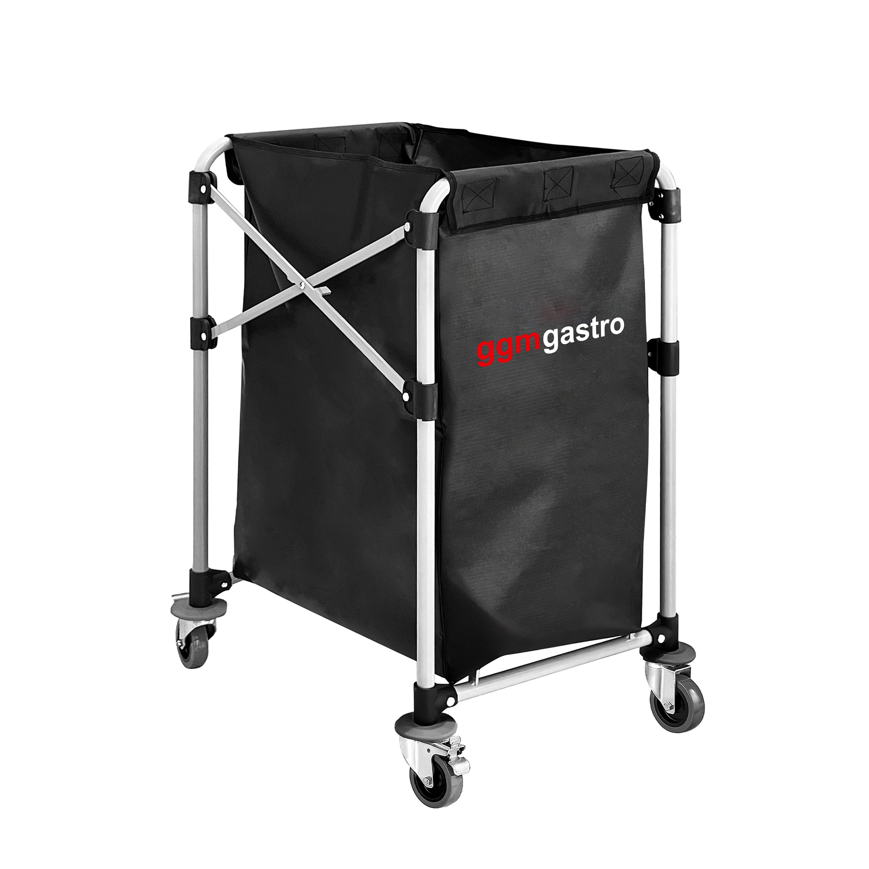 Chariot à linge - pliant - 150L - cadre en aluminium - Noir