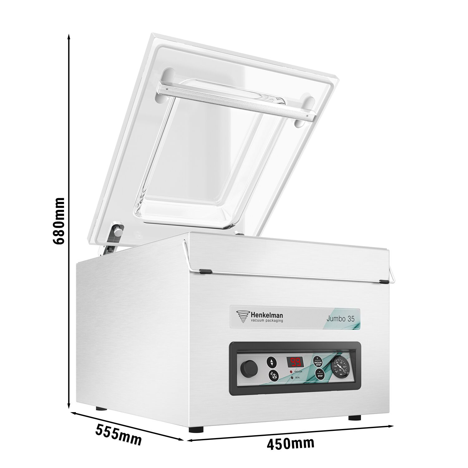 HENKELMAN | Jumbo 35 – Machine sous vide à cloche – 16 m³/h – 600 watts – numérique