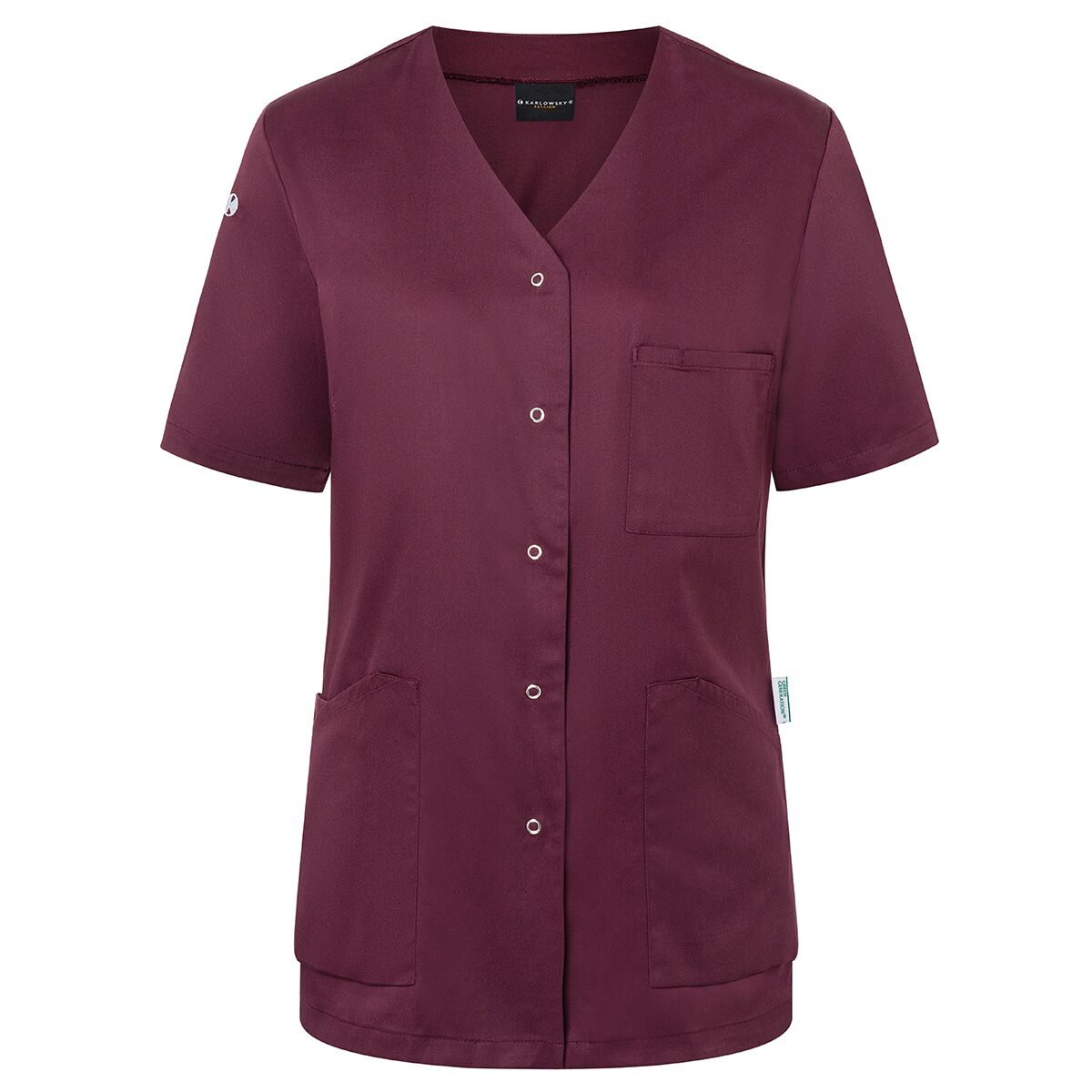 (6 pièces) KARLOWSKY | Casaque femme manches courtes Essential - Aubergine - Taille : 34