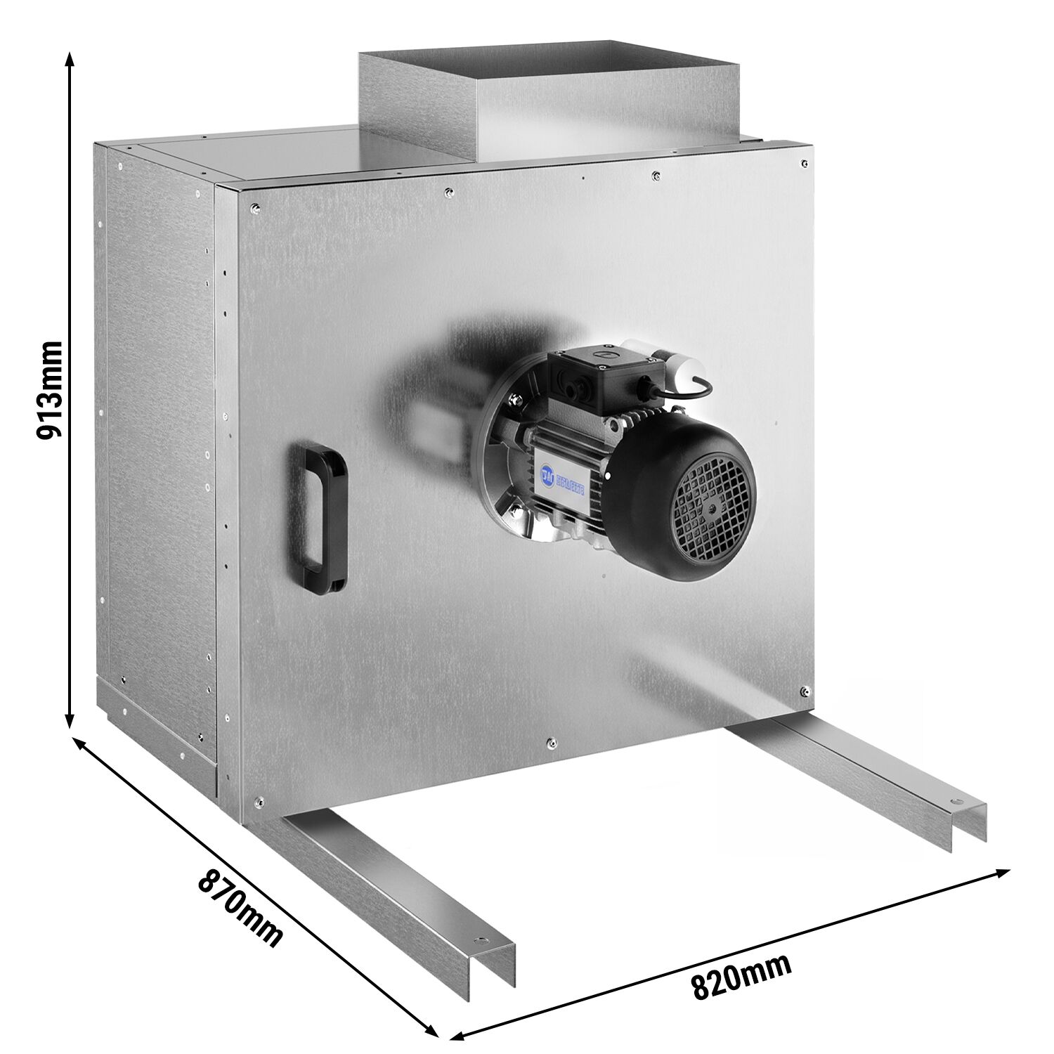 Airbox Pro - 4000m³ pro Stunde - 230 Volt - Aufklappbar - für Holzkohlegrills & hohe Temperaturen