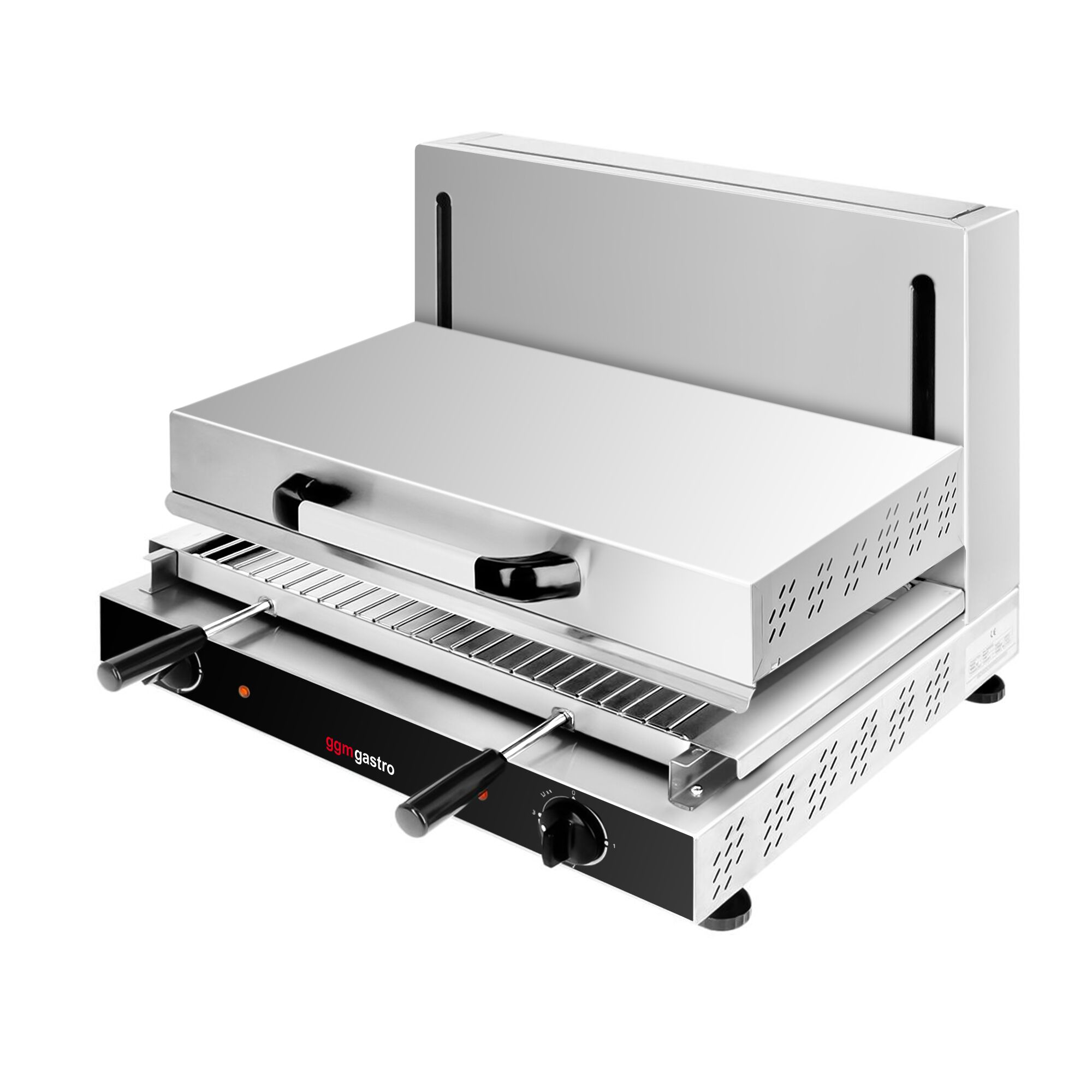 Four pita électrique / Salamandre à levage SPÉCIAL - 3 kW - 220 volts - éléments chauffants réglables en hauteur