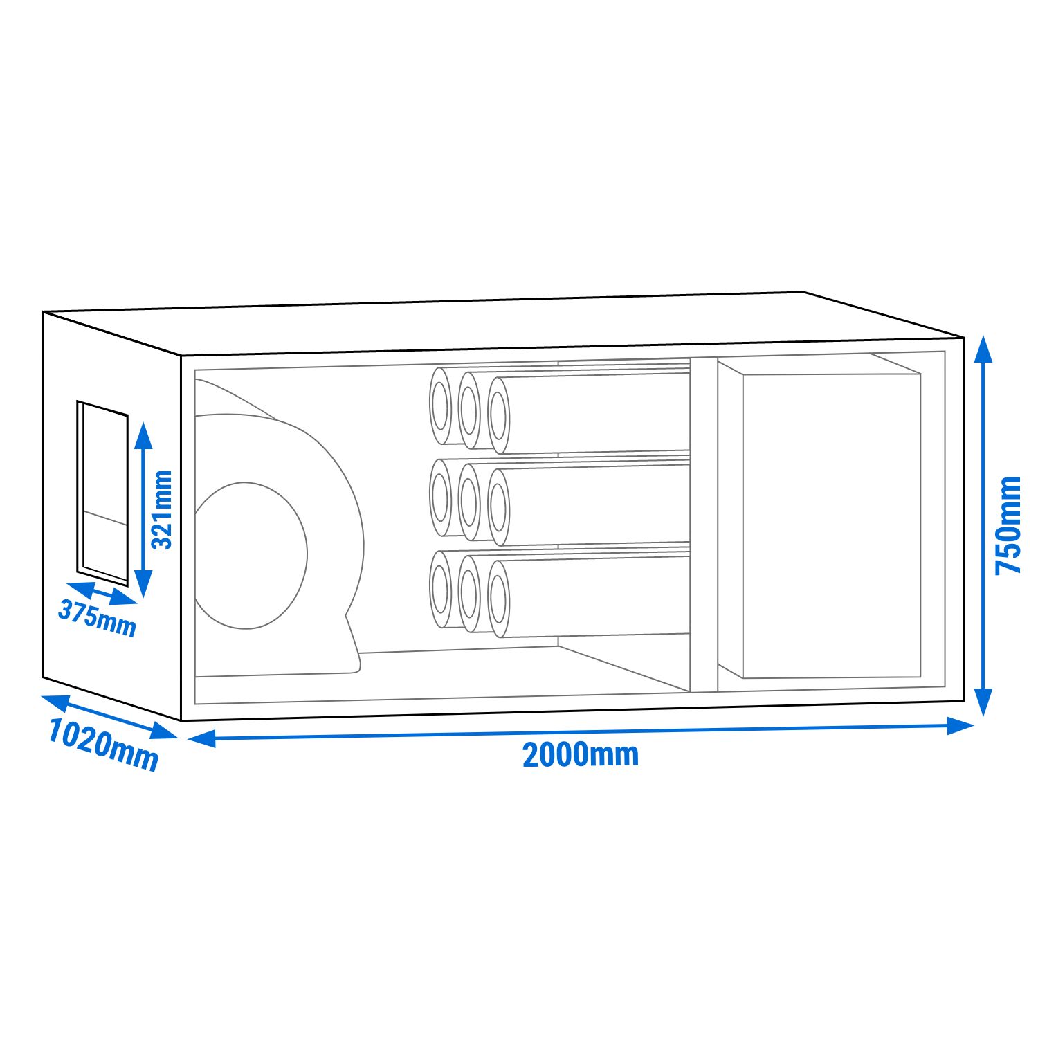 Unité de filtration à charbon actif pour hotte professionnelle avec ventilateur intégré - 5400m³/h - avec préfiltre et filtre à charbon actif - panneau de protection inclus