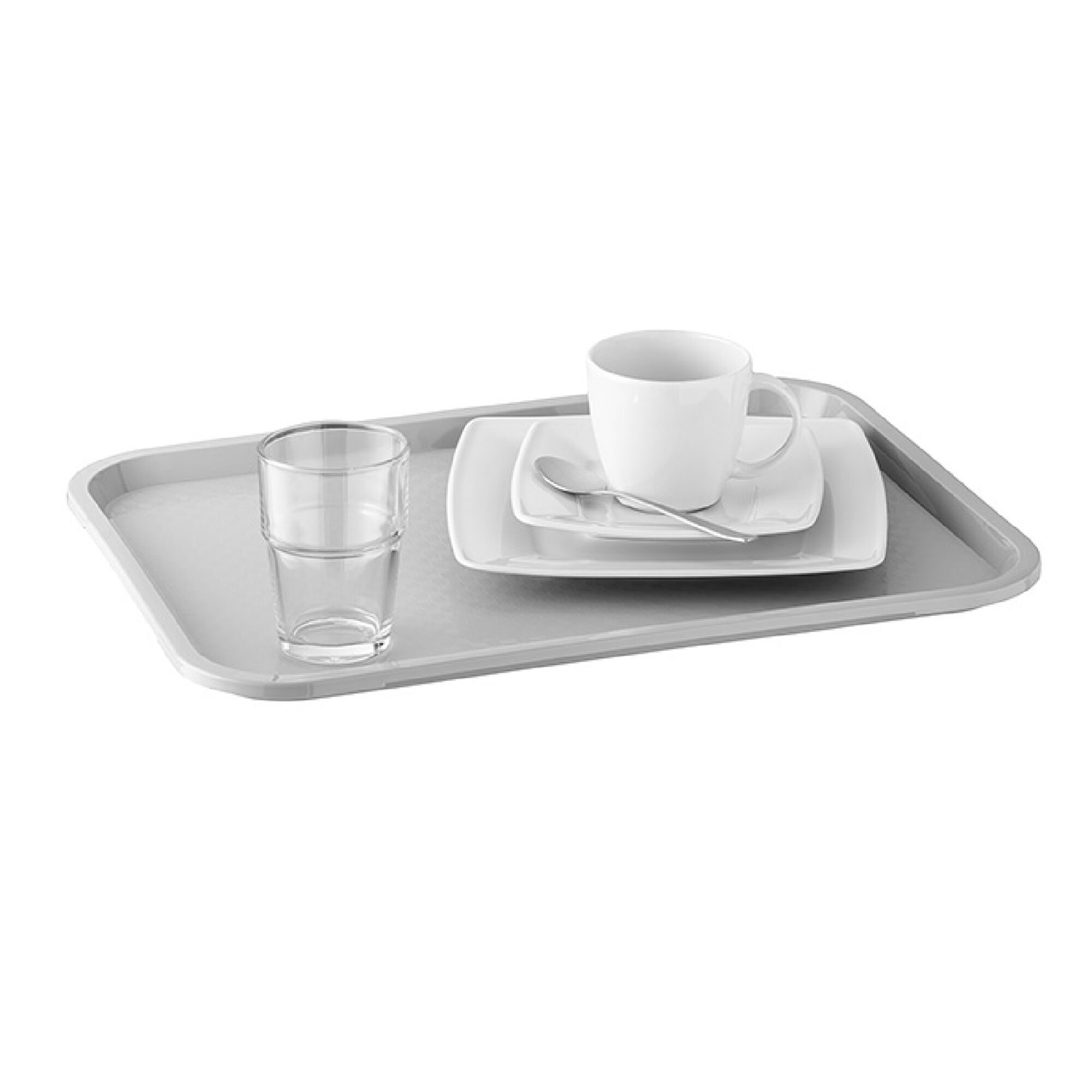 (6 pièces) Plateau FAST FOOD – polypropylène – 410×305 mm – Gris