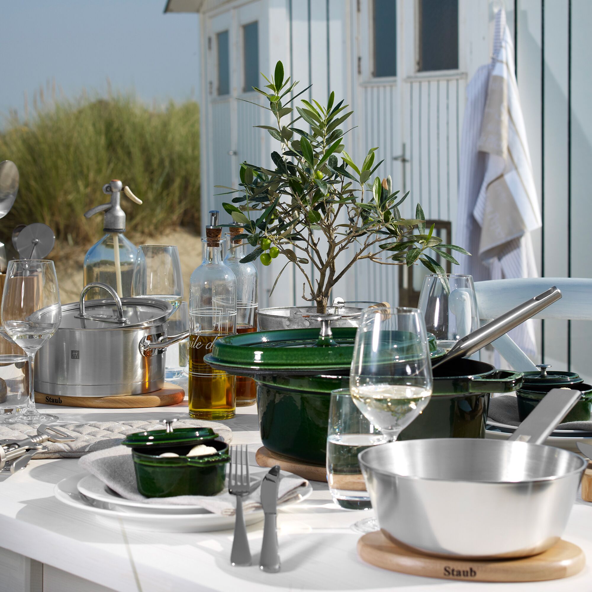 STAUB | Mini Cocotte Round Enamelled Cast Iron Casserole Dish – Ø10 cm – Basil Green