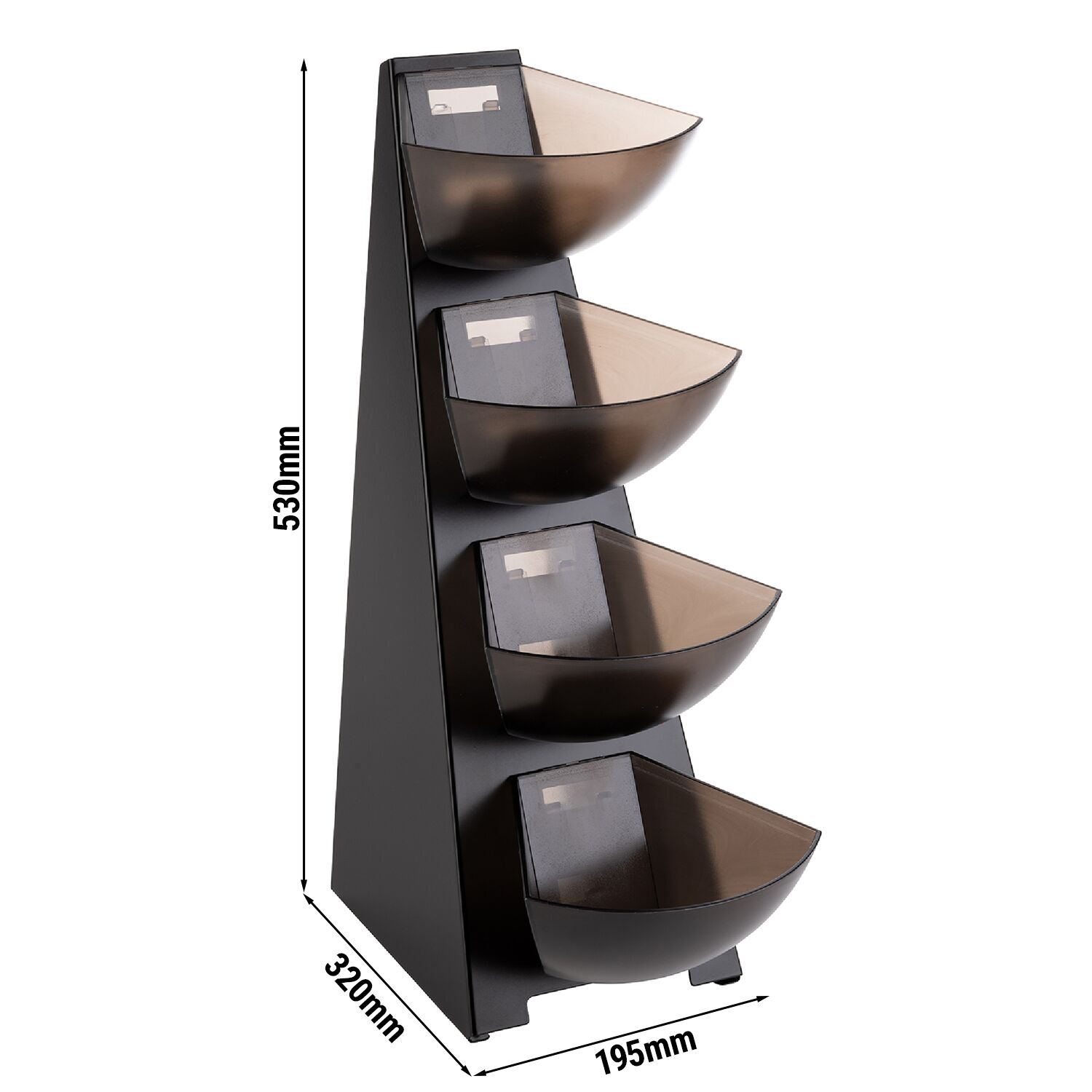 Support buffet - MULTI RACK - Acier inoxydable - Noir/Gris - Hauteur:530mm