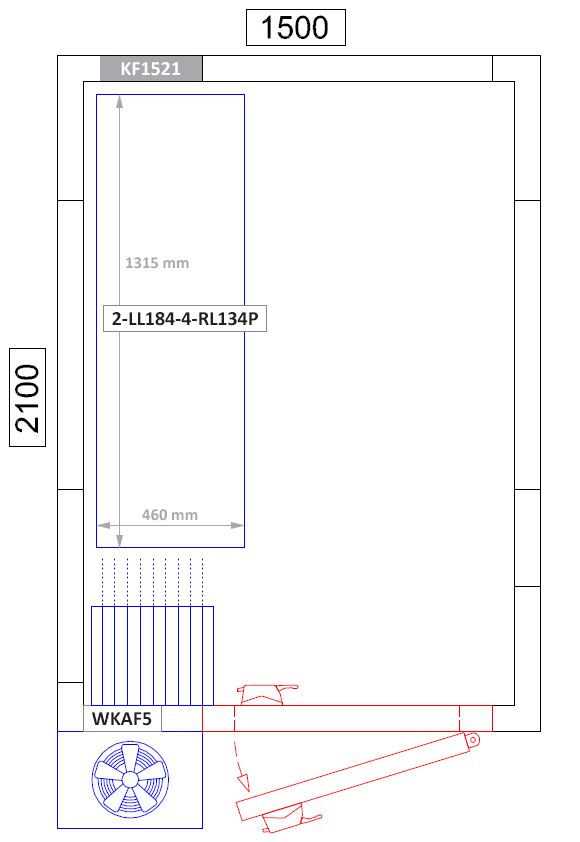 Étagère de base en aluminium - 1315 x 1800 mm - Capacité de charge : 600 kg