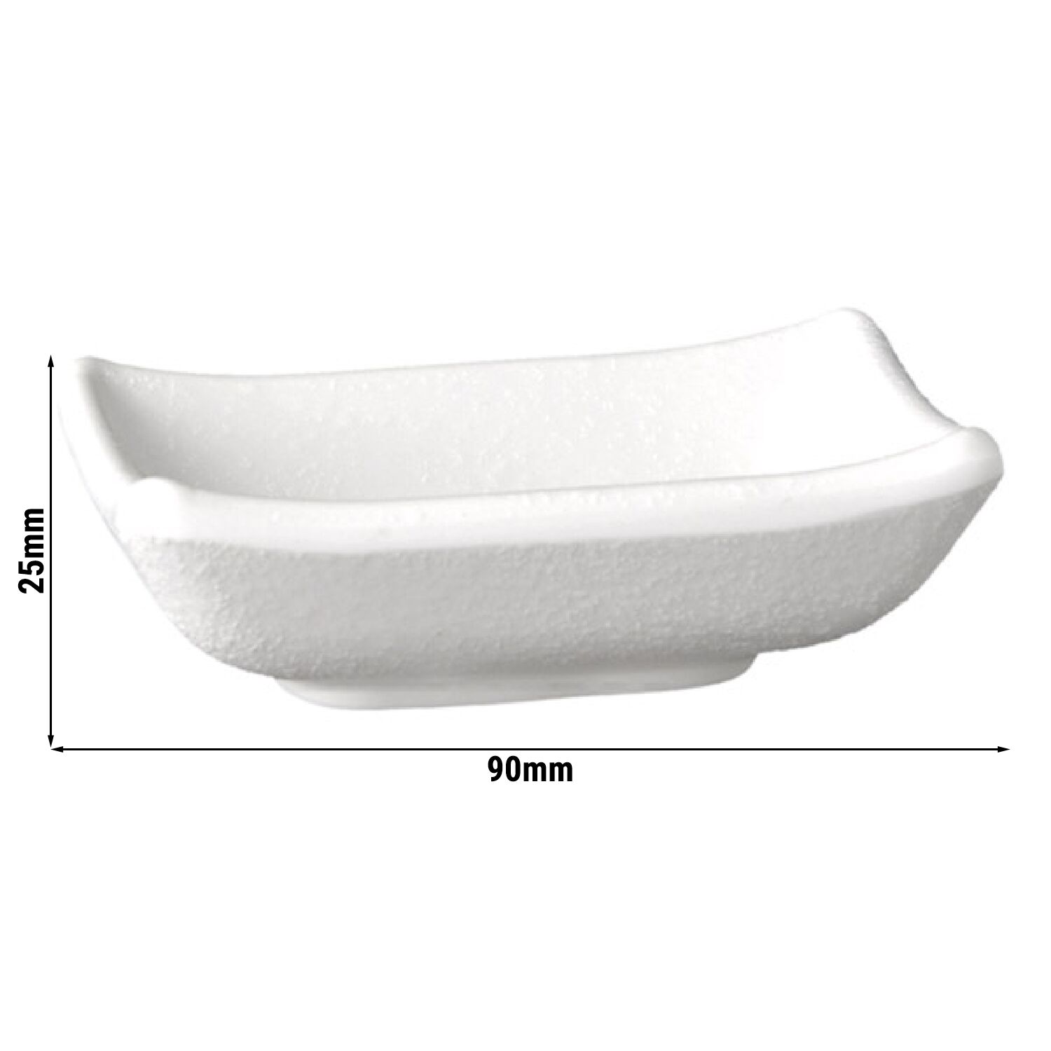 (6 pièces) Coupelles à sauce - ZEN - Melamine - 50 ml - 90 x 70 mm - Blanc