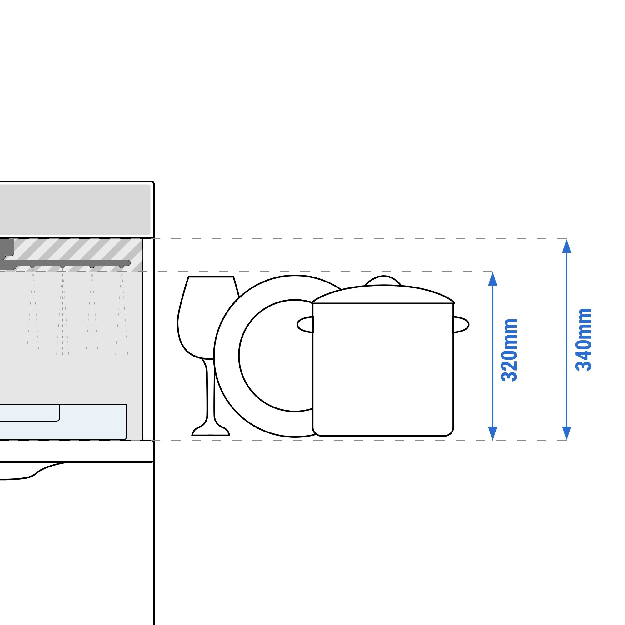 Lave-Vaisselle à Double Paroi - Numérique - 3,9 kW - incl. Détartrant - avec Pompe de Détergent, de Rinçage & de Vidange