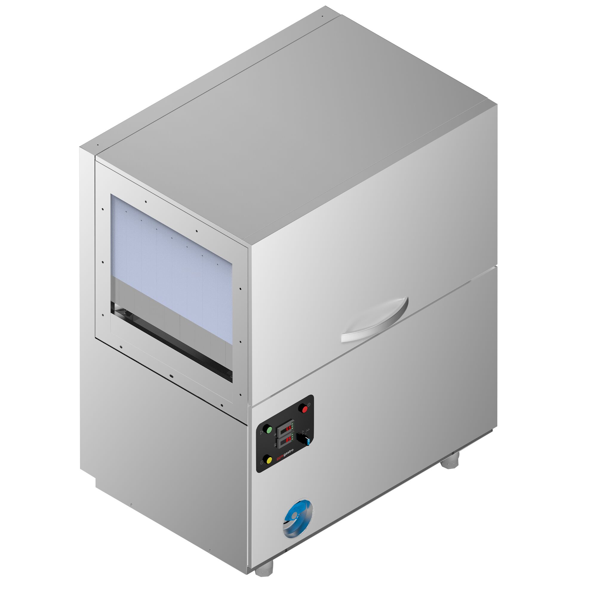 Lave-vaisselle à convoyeur - Commande électronique (affichage numérique) - 11,25kW - panier 500x500mm - avec pompes doseuses intégrées pour détergent et produit de rinçage