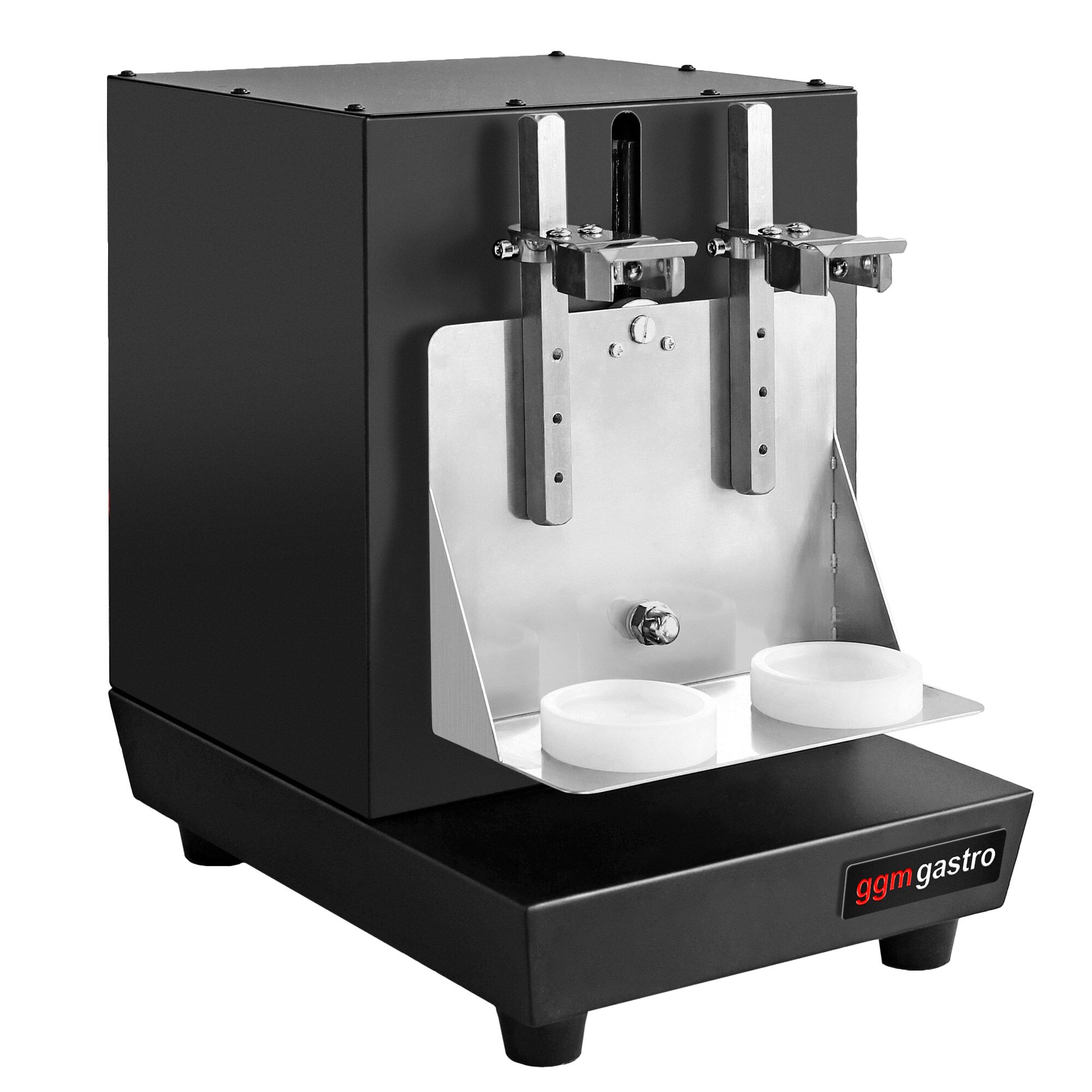 Mixeur à milk-shake, cocktail & Bubble Tea professionnel - double tête - 2x20W - 240tr/min - noir - 2x350-750ml