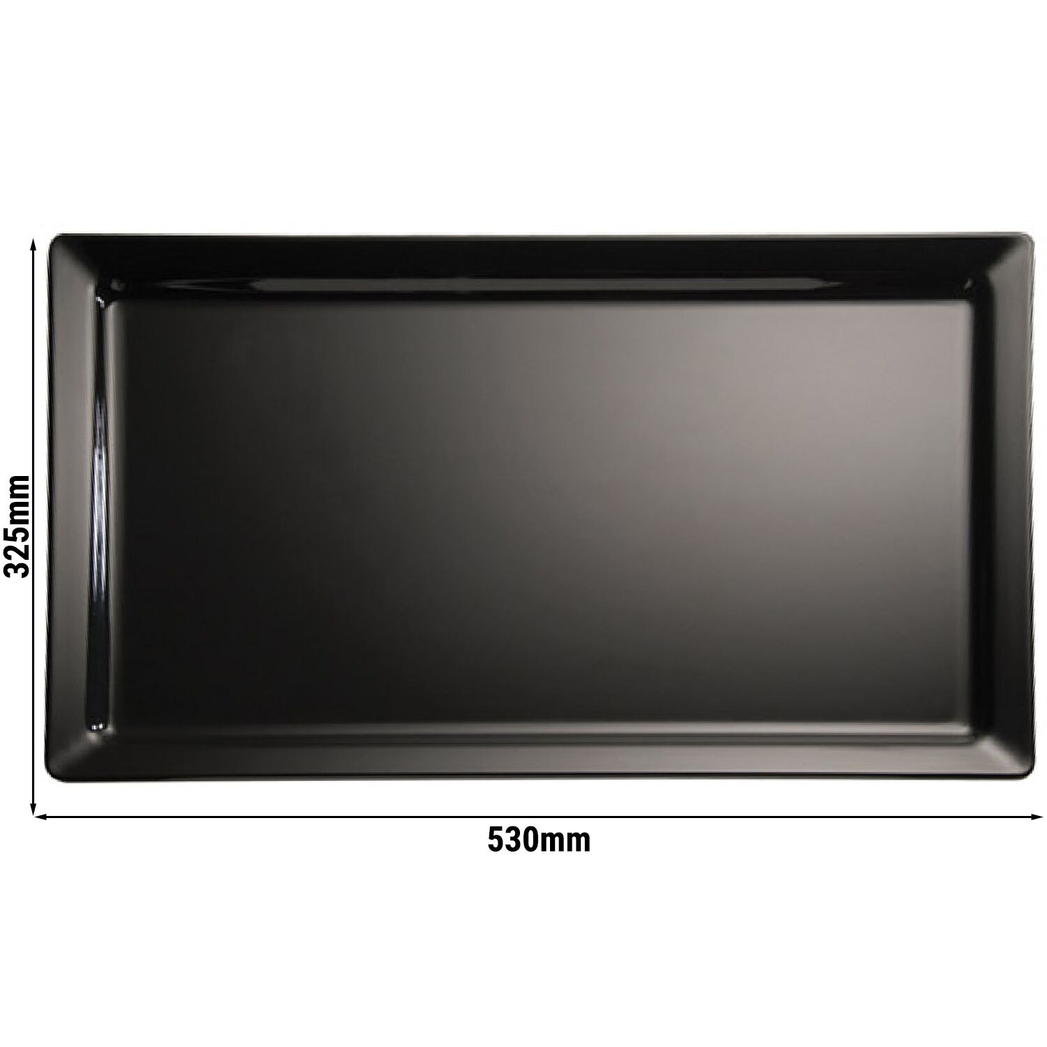 (6 pièces) Plateau GN 1/1 – PURE – Mélamine – Hauteur : 30 mm – Noir