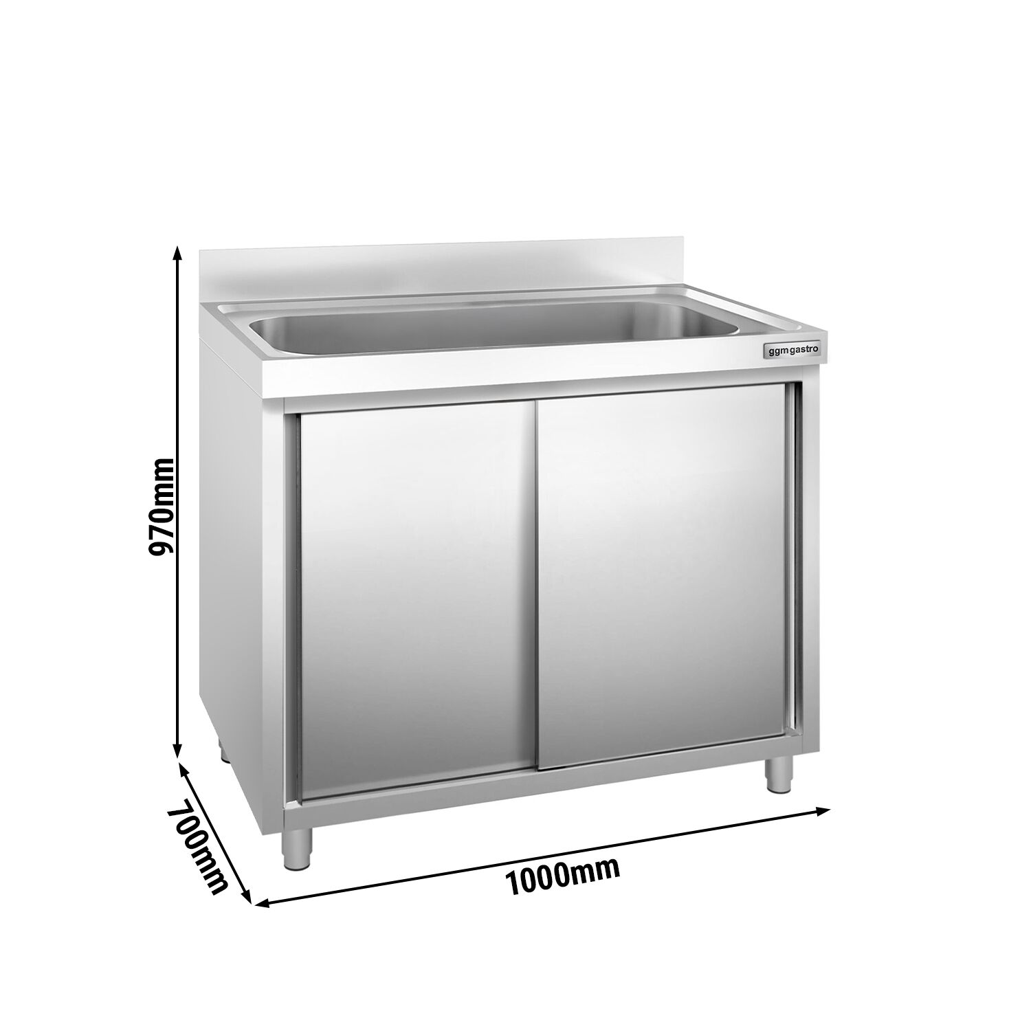Plonge PREMIUM - 1000x700mm - avec 1 bac