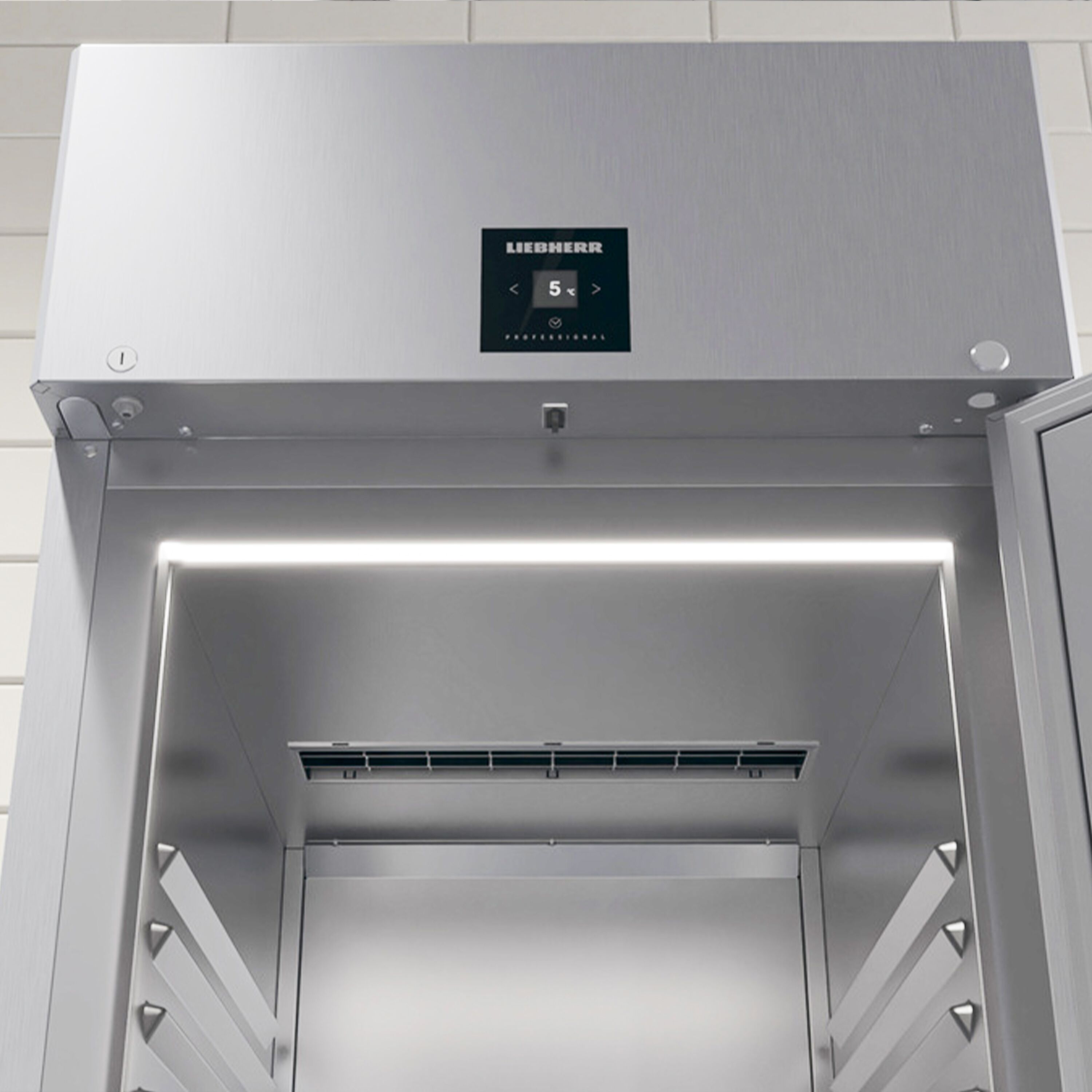 LIEBHERR | Kühlschrank Edelstahl PERFORMANCE - 625 Liter - GN 2/1 - Innen Edelstahl - mit 1 Glastür