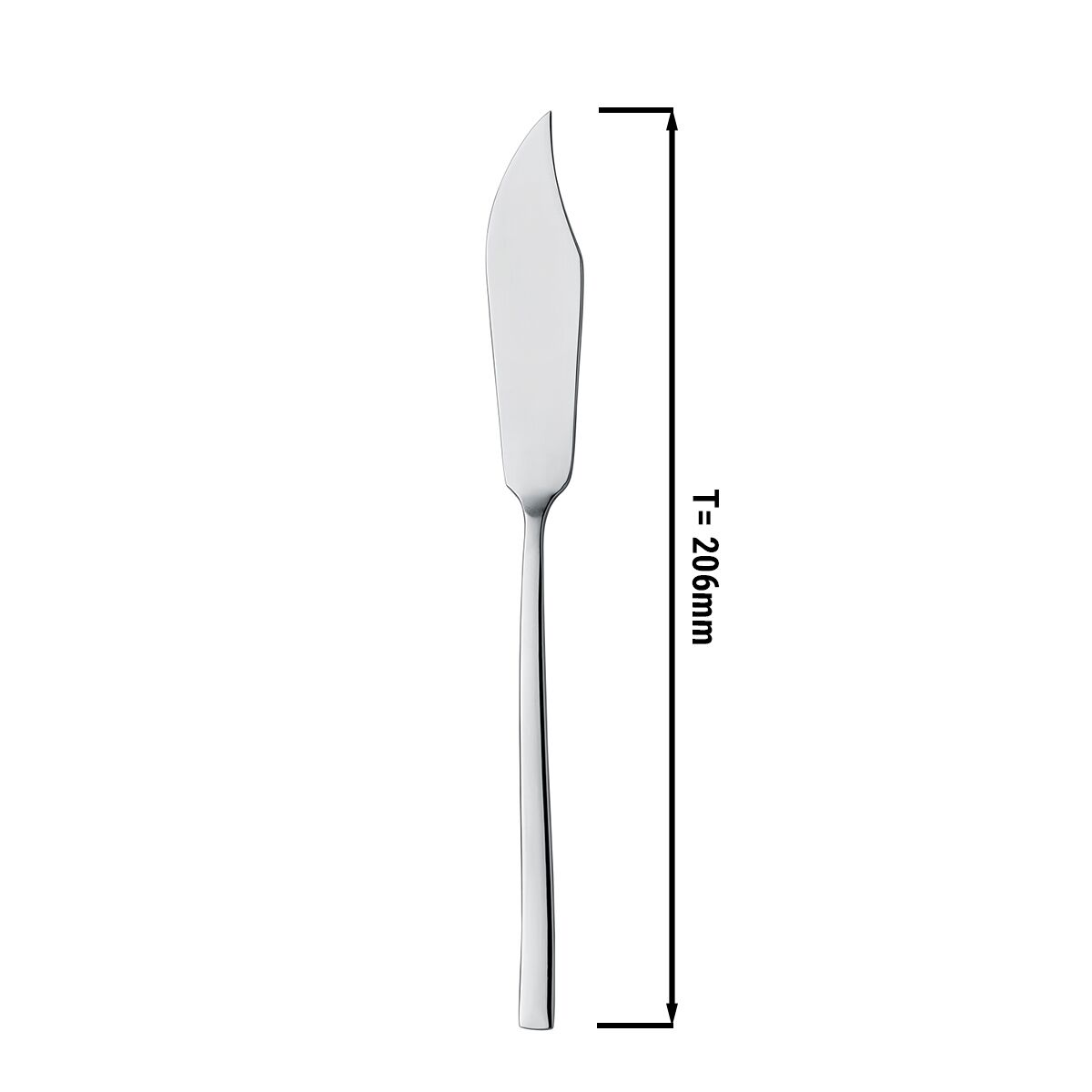 (12 pcs) Couteau à poisson Giancarlo - Acier inoxydable 18/10 - 206mm - Brillant - 12 pièces
