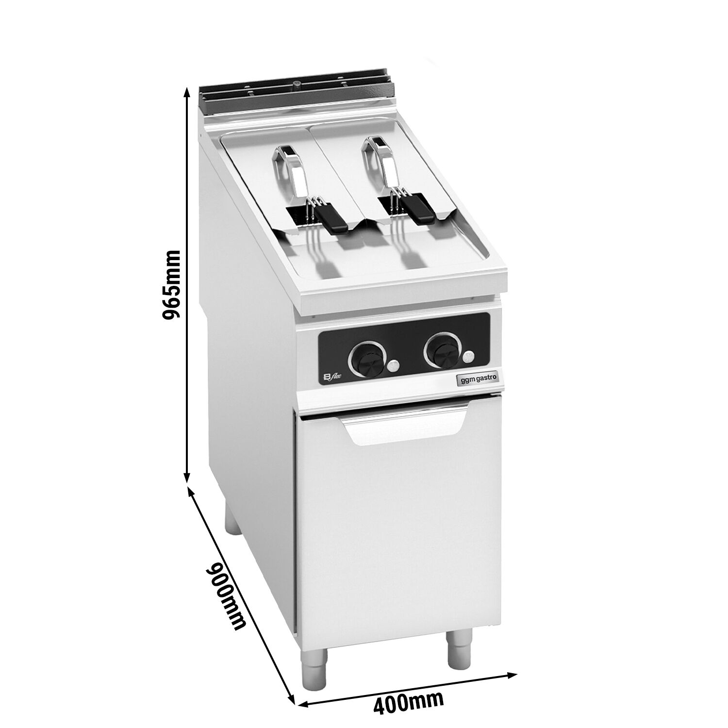 Friteuse Électrique Double - 7 + 7 Litres - 16 kW - Bflex Digital