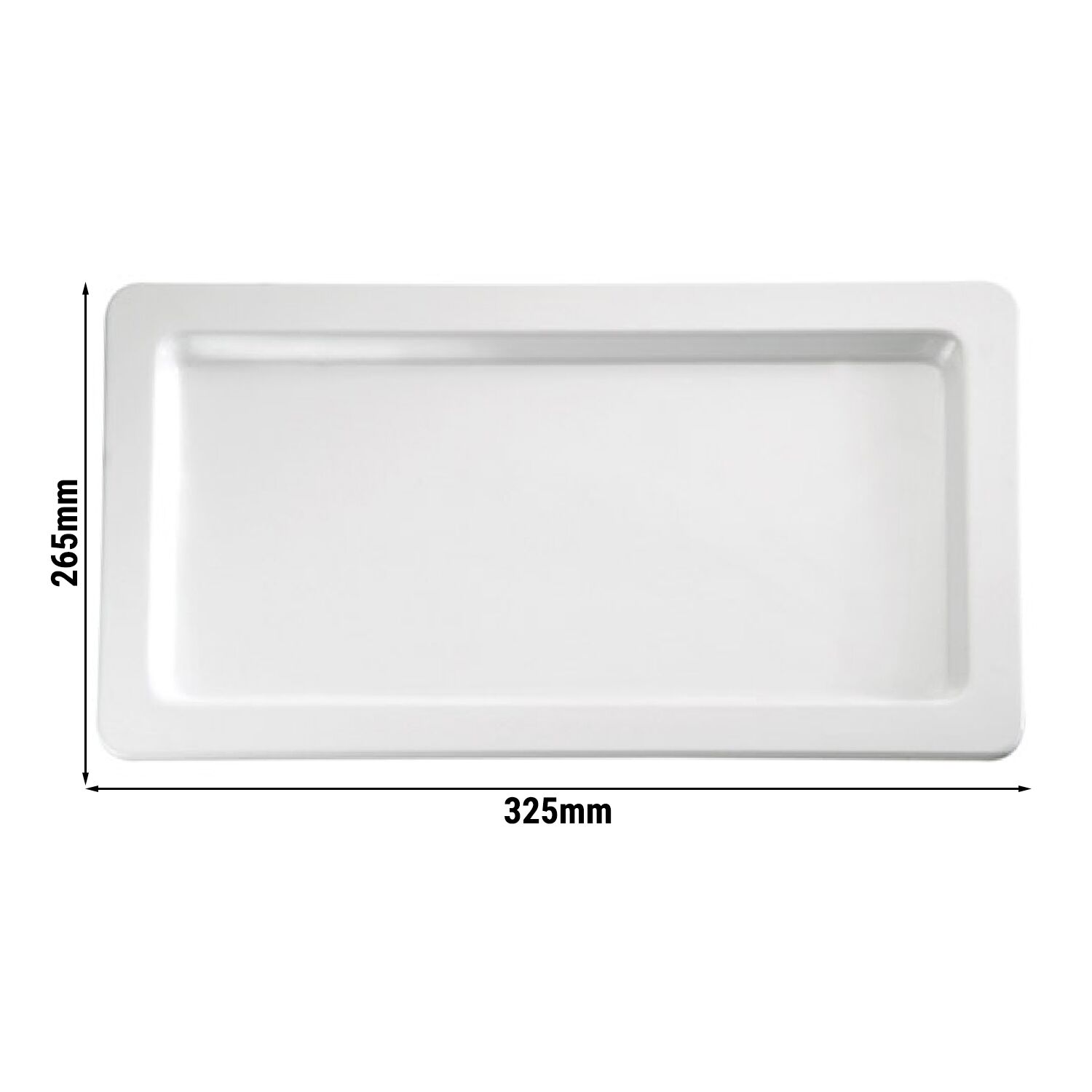 (6 pièces) Plateau GN 1/2 – APART – Mélamine – Hauteur : 25 mm – Blanc