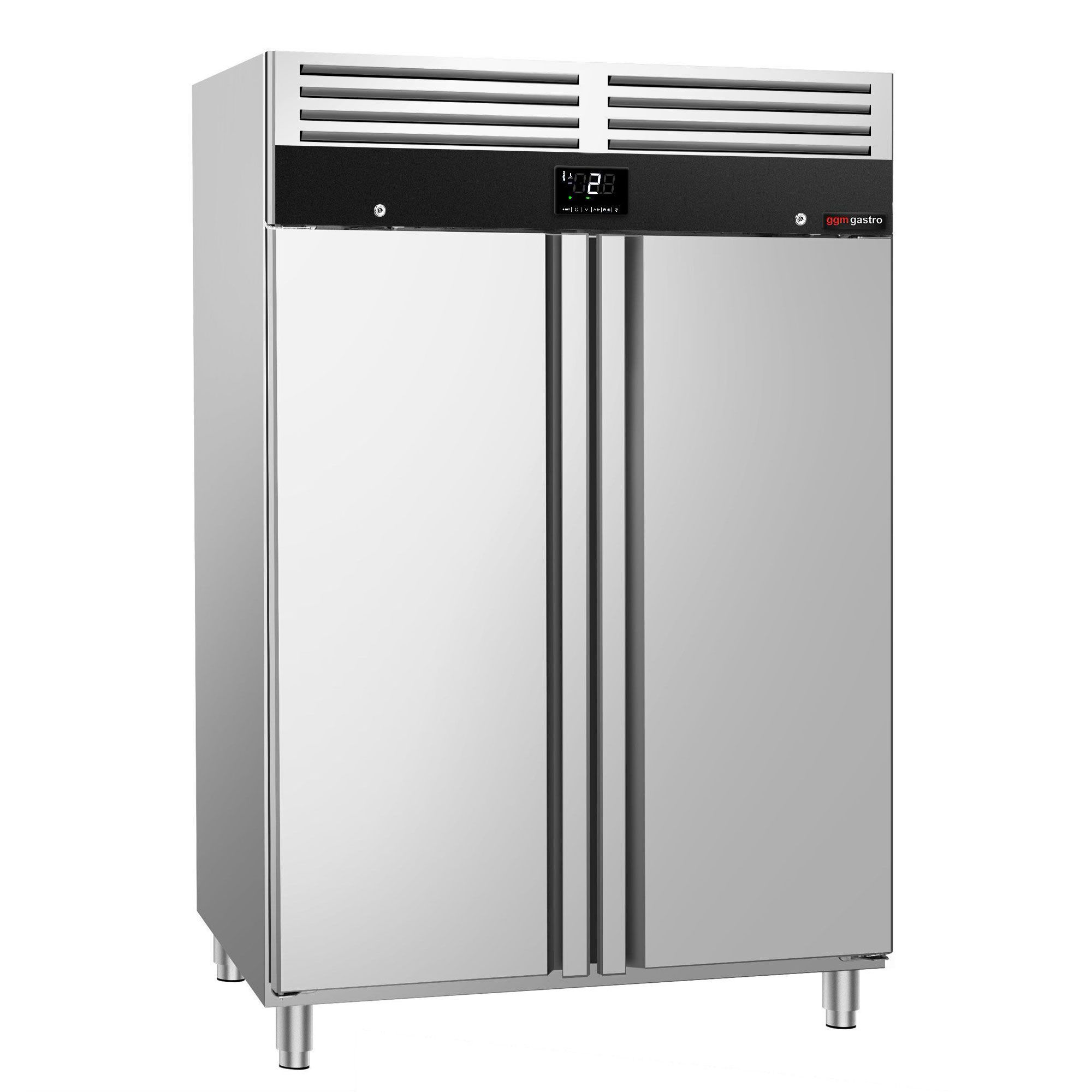 Armoire réfrigérée positive Inox AISI 304 PREMIUM - GN 2/1 - 1200 L - avec 2 portes & 8 grilles