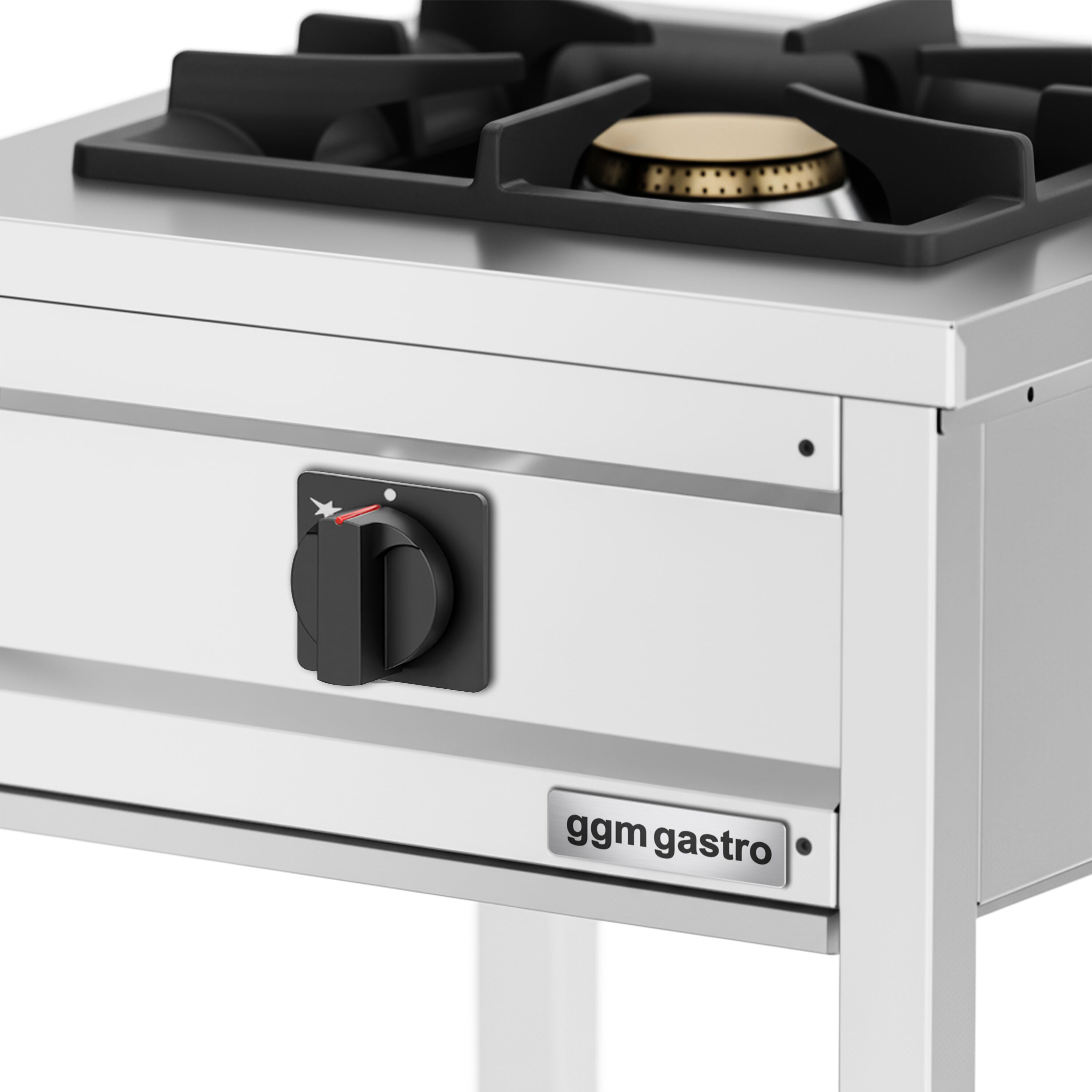 Fourneau à gaz – 8,5 kW – 1 brûleur – ouvert avec socle de base & tiroir de récupération