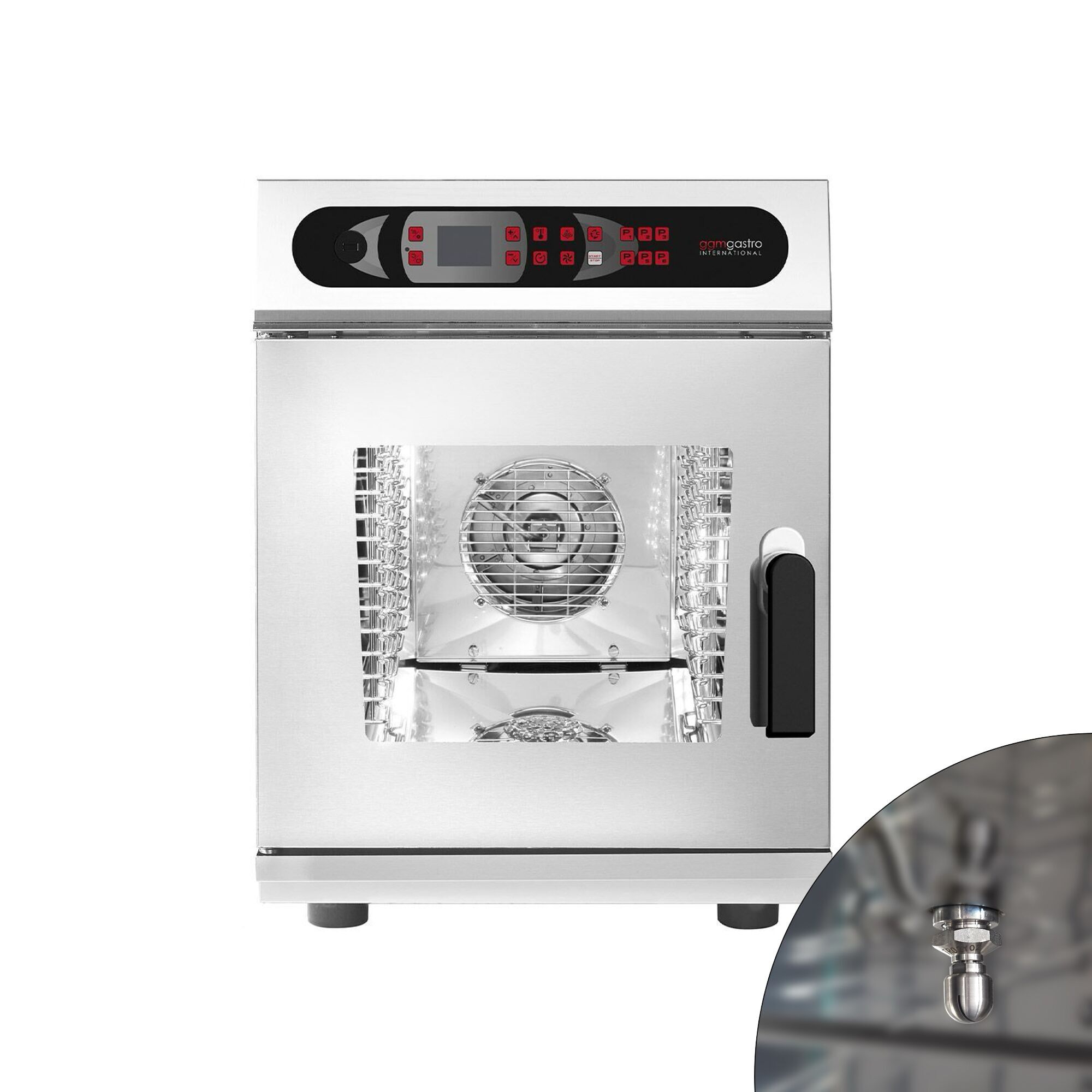 Electric Commercial Combi Oven - Digital Controls - 6x GN 2/3 - Slimline - incl. Automatic washing system & Core temperature probe