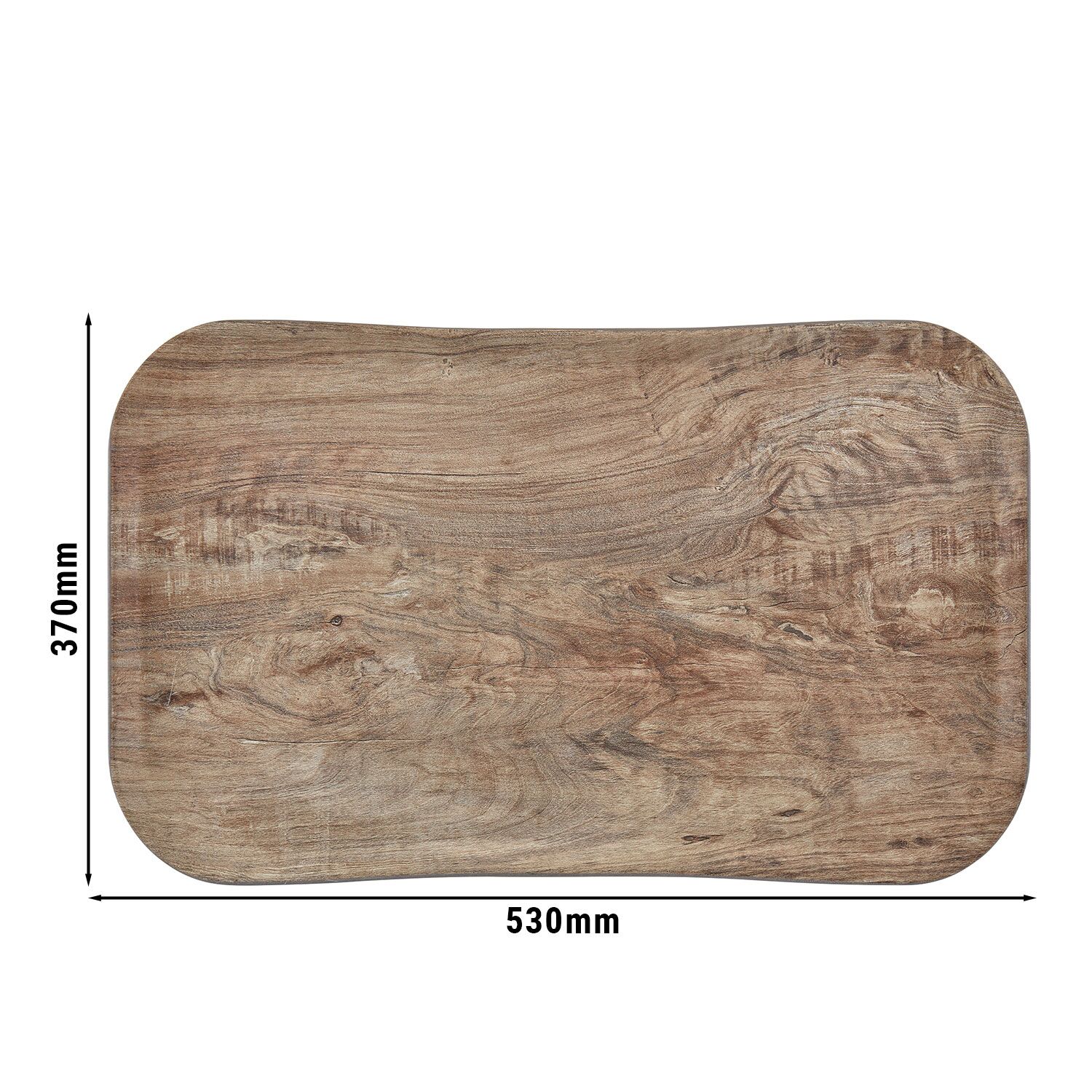 (12 pieces) CAMBRO | CENTURY™ Fibreglass Serving Tray – Light Olive Wood Effect – GN 1/1 530×370 mm
