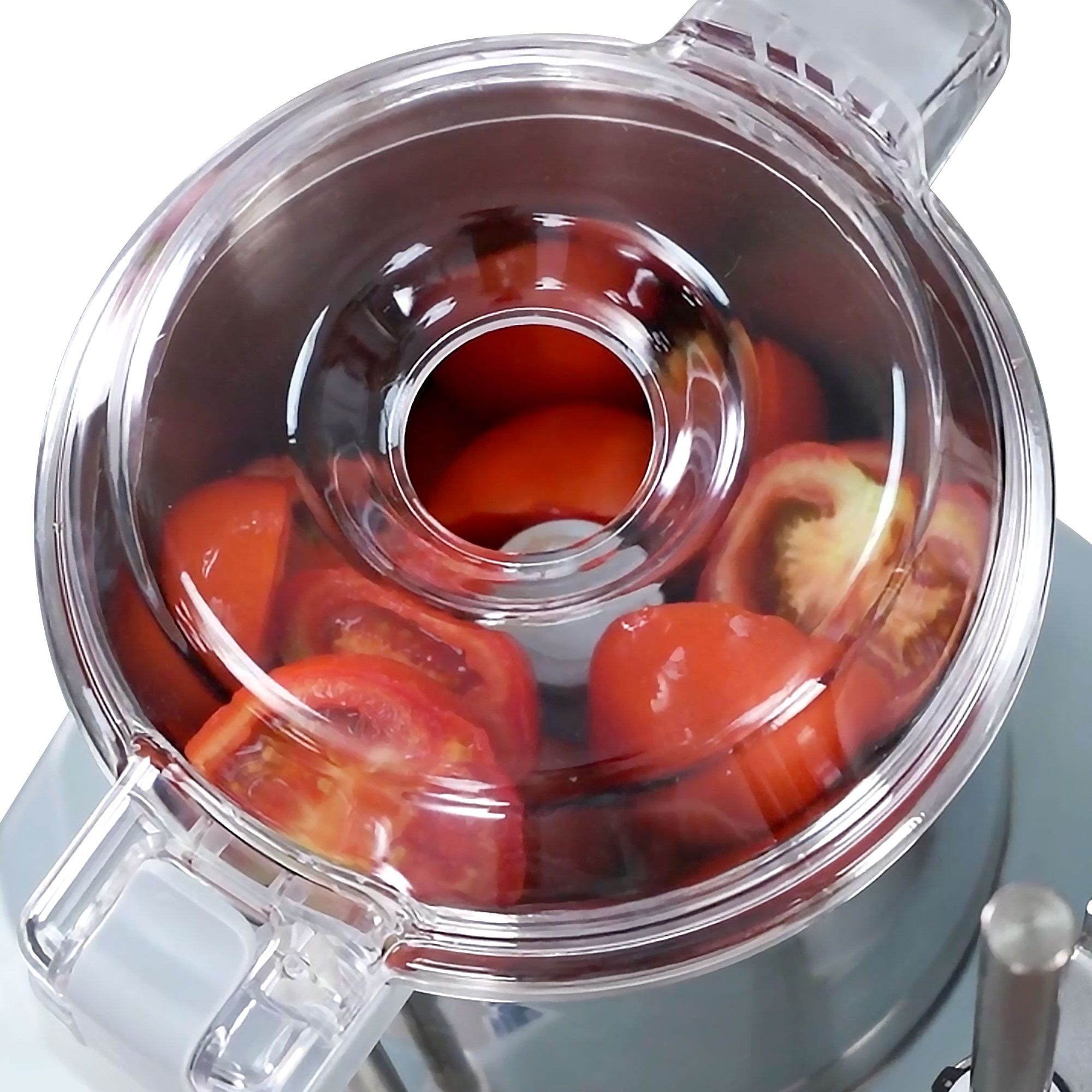 Coupe-légumes électrique - Format compact - 735W - livré avec 4 disques éminceurs/râpeurs & couteau lisse de cutter - Acier inoxydable