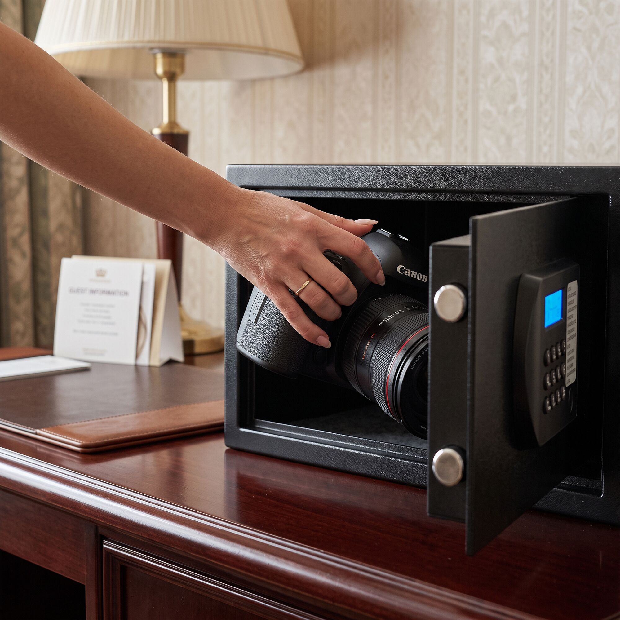 Coffre-fort électronique de chambre – avec écran LCD – 3 modes d'ouverture