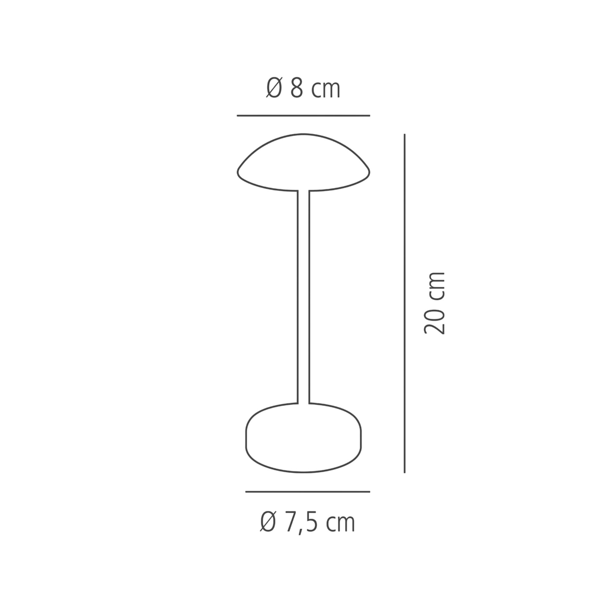 (4 pièces) Lampe de table – ALVA – dimmable en 3 niveaux – Ø 80 mm – Cuivre