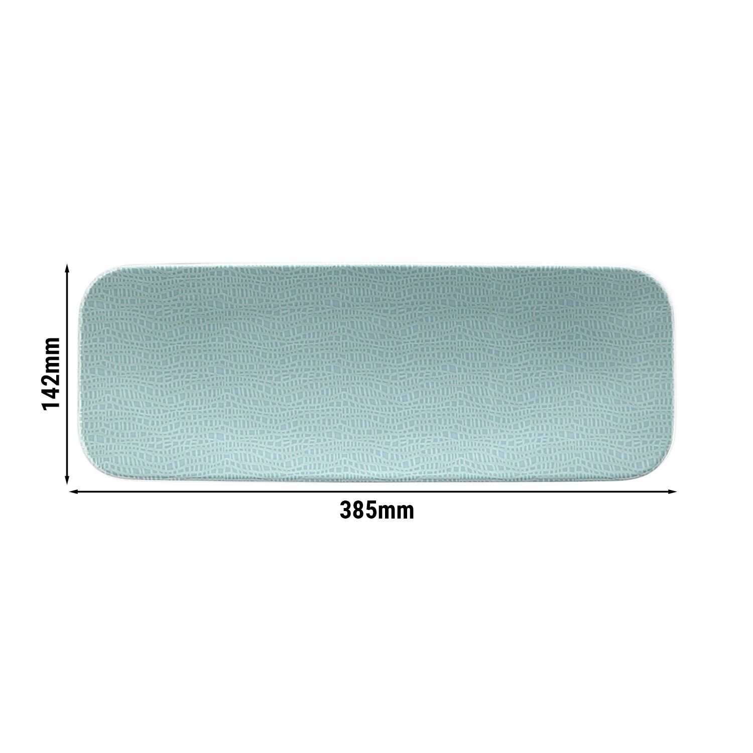 (2 pièces) SELTMANN WEIDEN | Assiette coupe – plate rectangulaire – 380 × 140 mm – Turquoise