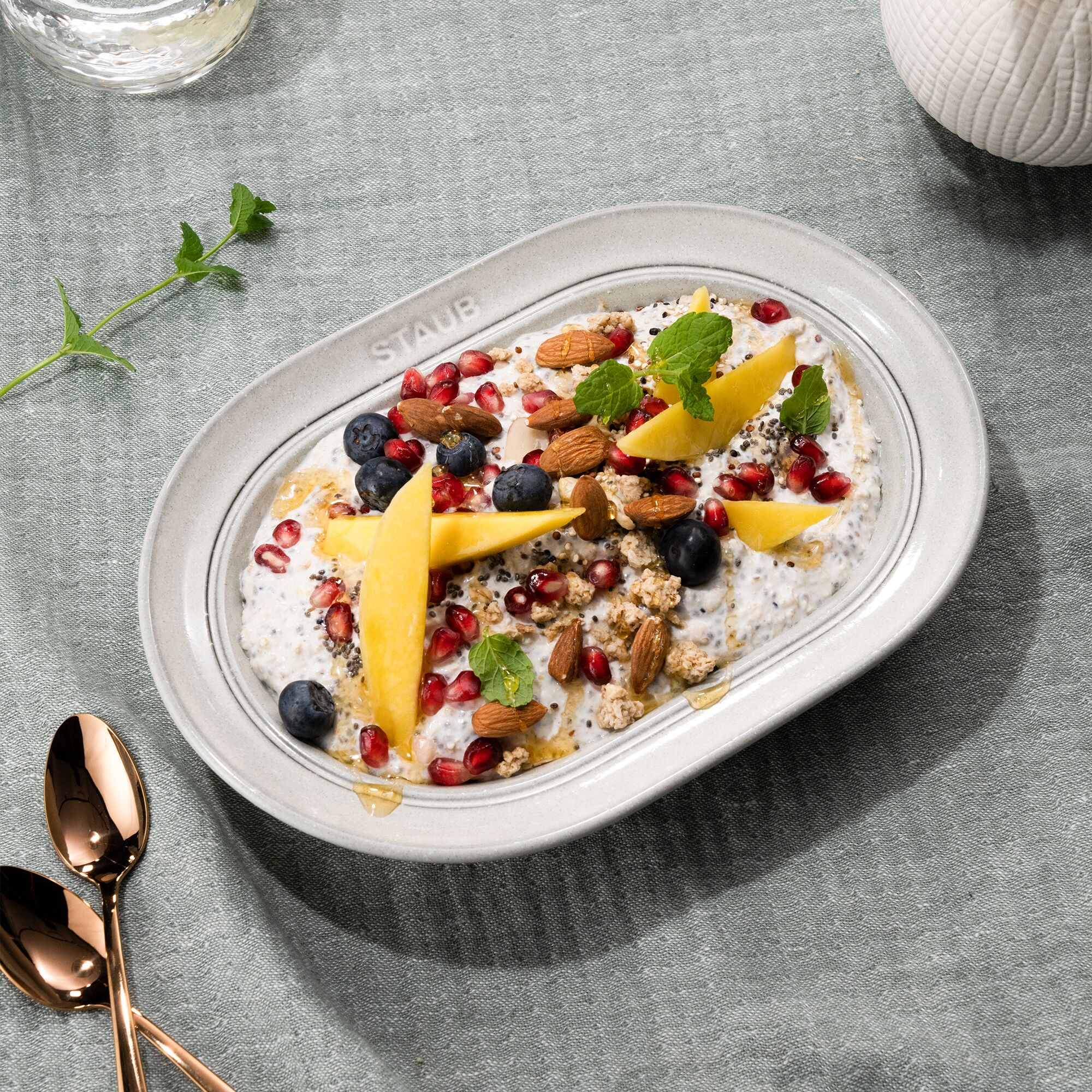 STAUB | Dining Line Ceramic Deep Plate – Ø 25 cm - White Truffle