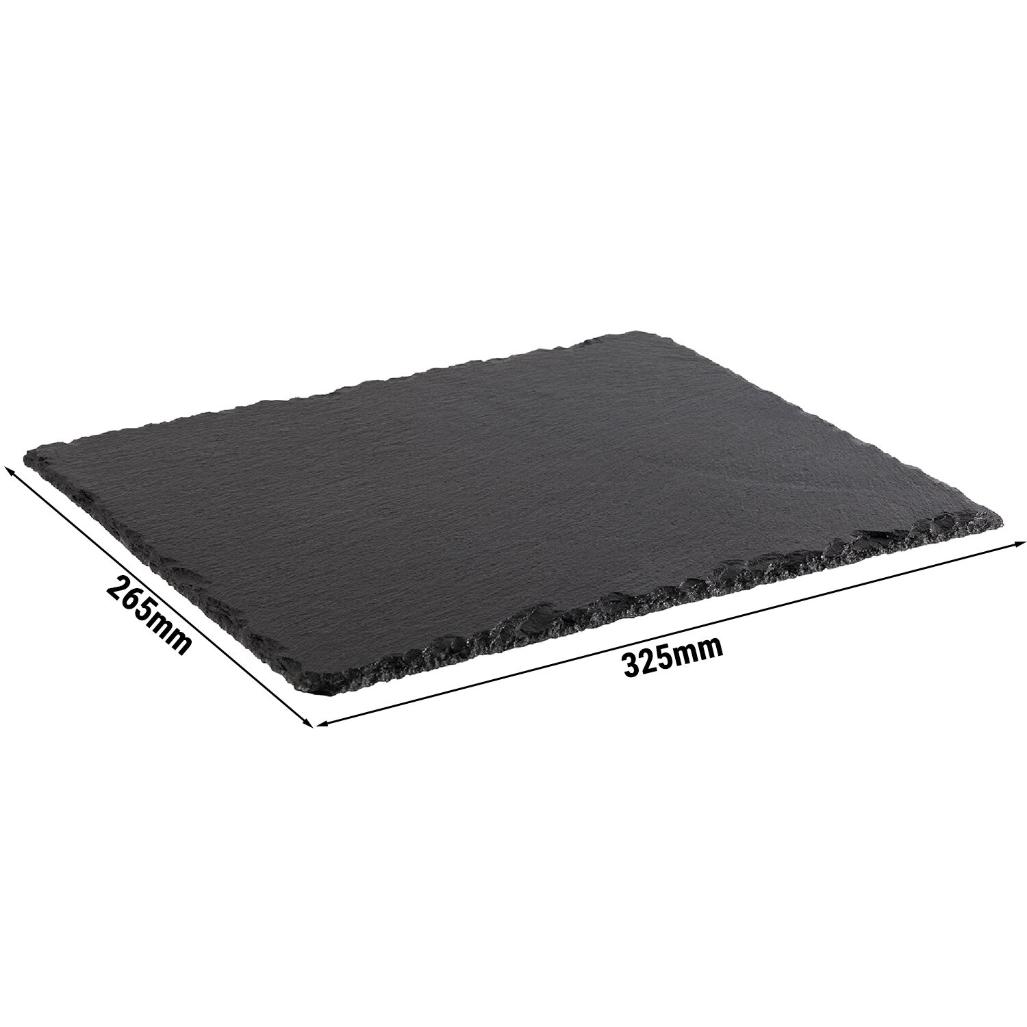 (6 pcs) Plateau en ardoise naturelle - Rectangulaire - Ardoise naturelle - GN 1/2 - 325x265mm