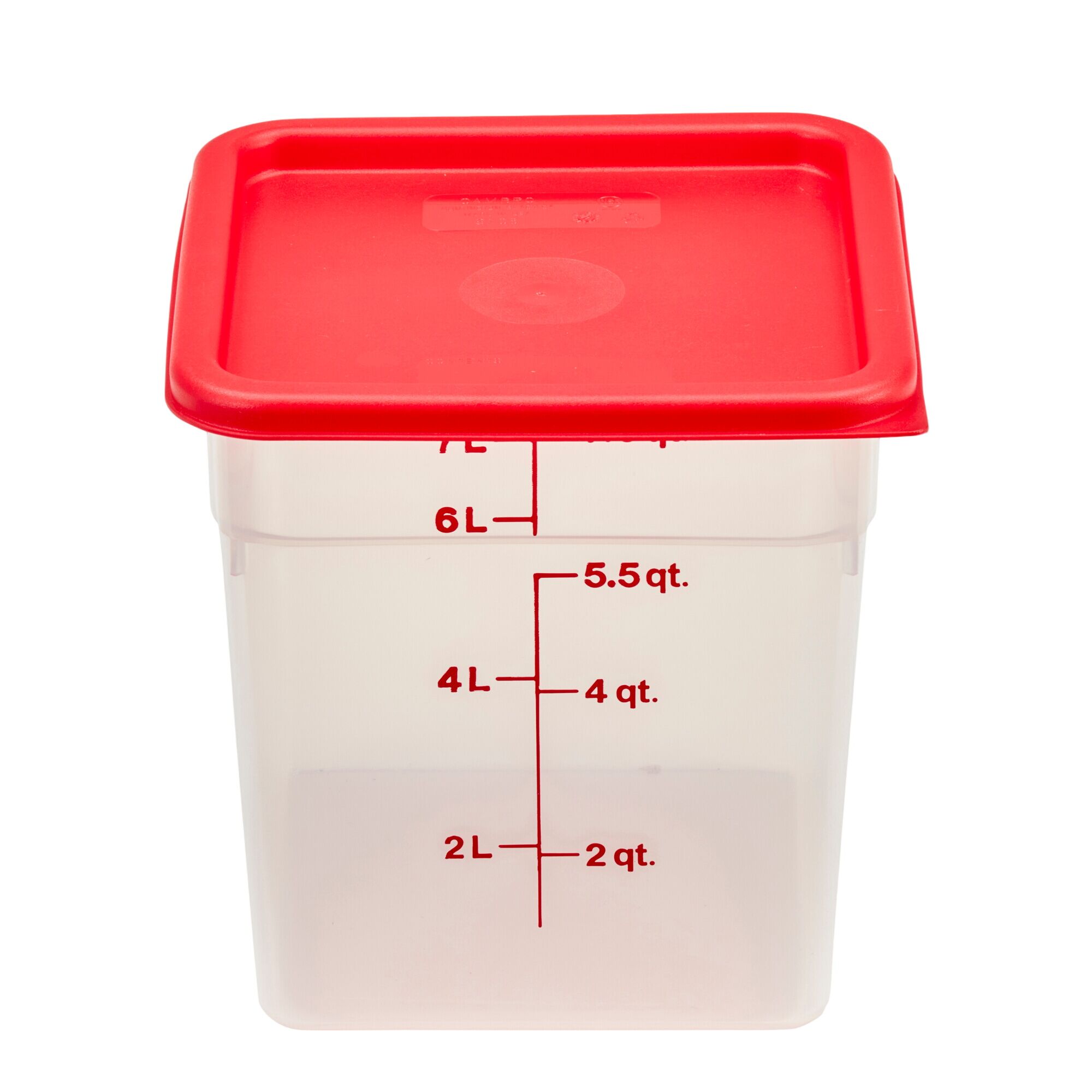 (6 st) CAMBRO | CAMSQUARES® - Behållare - 7,6 liter - Transparent