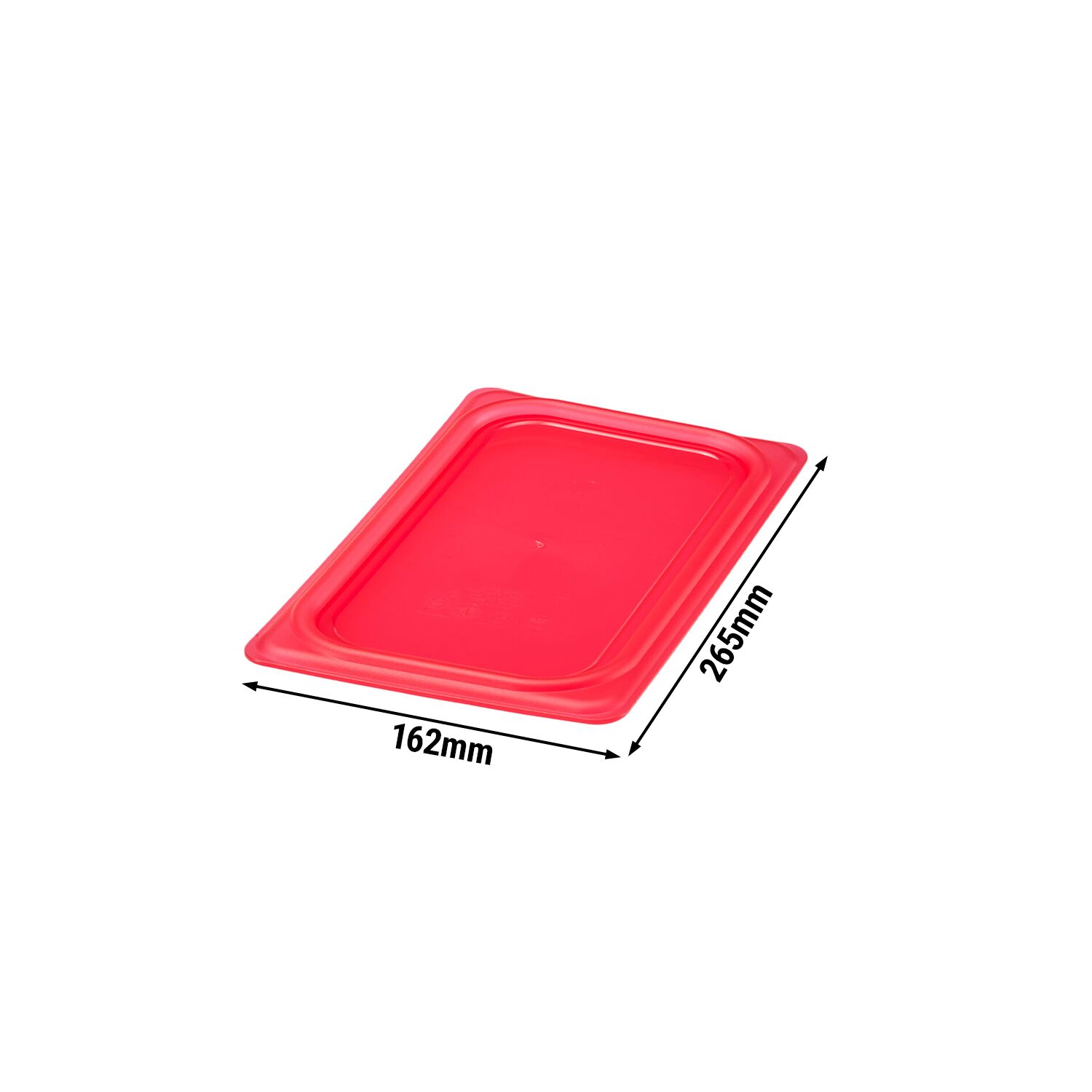 (6 pièces) CAMBRO | SafeTrak - Couvercle en polypropylène GN 1/4 - Rouge