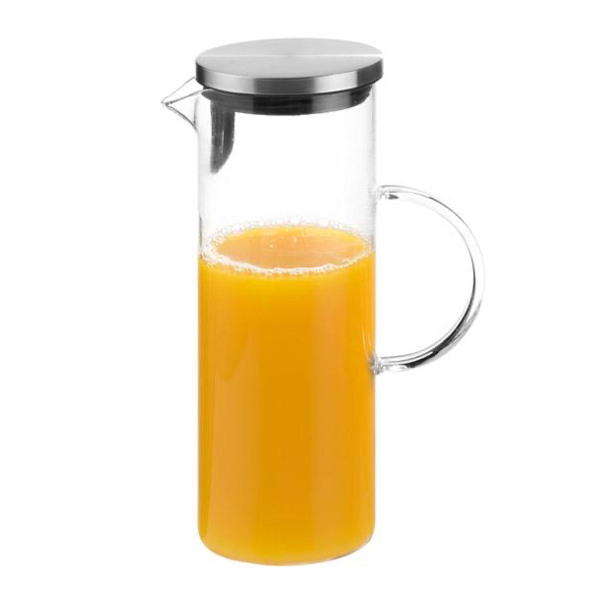 (6 db) Kancsó - 1,5 l - üveg - tart.: fedél szűrővel - átlátszó