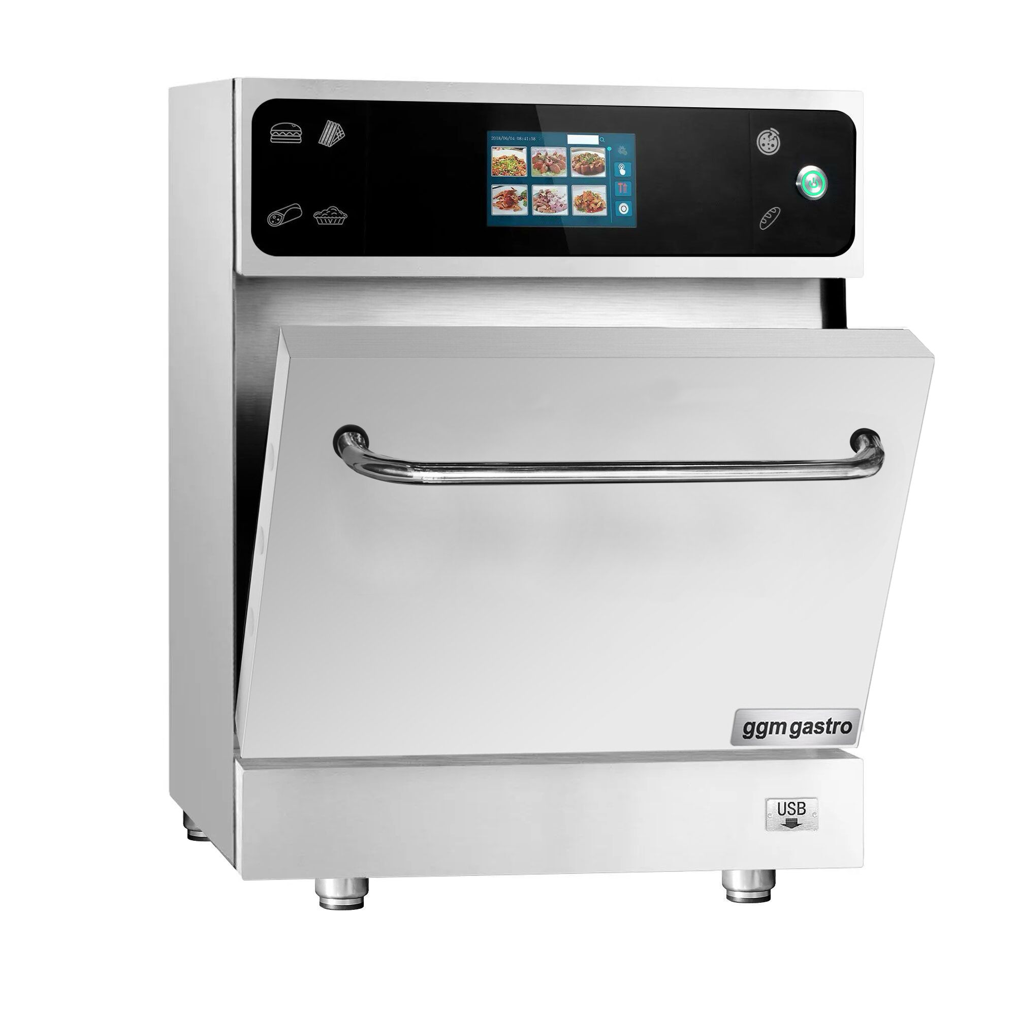 Speedofen - 3,5 kW - Edelstahl - inkl. Pizzablech, Korb, Antihaft-Blech | 80% schnelleres Garen