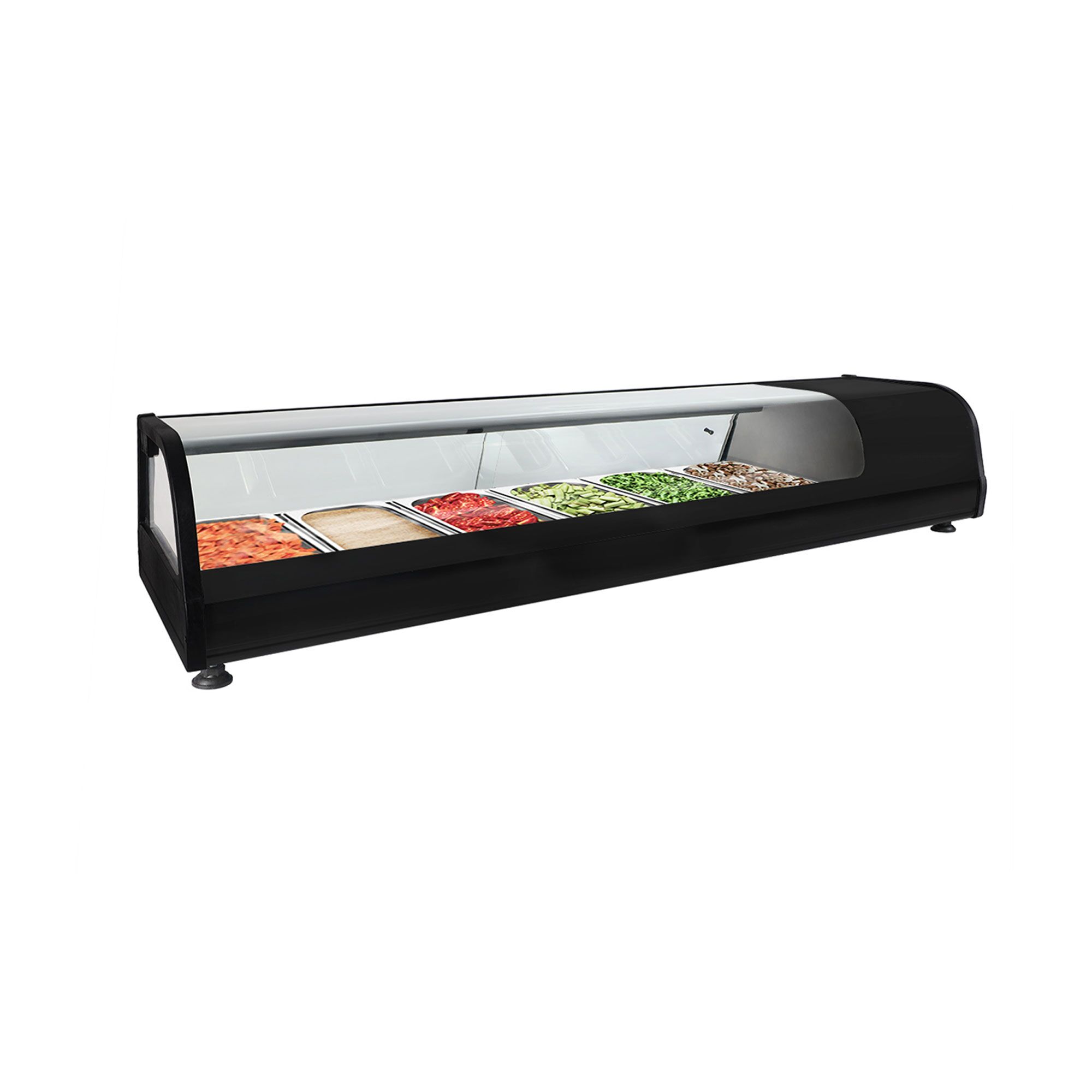 Vitrine à tapas réfrigérée PREMIUM - 1395x400mm - 6x GN 1/3