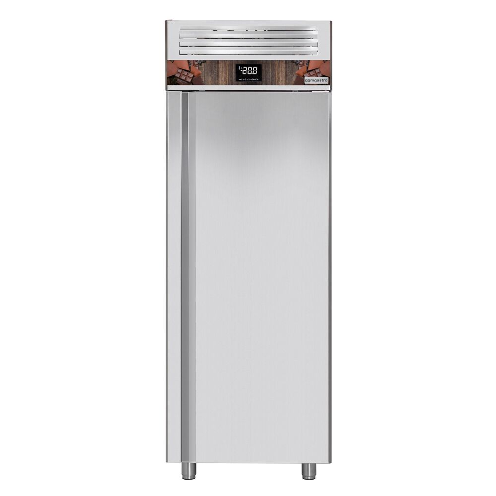 Armoire à chocolat réfrigérée positive Inox AISI 304 PREMIUM - GN 2/1 - 700 L - avec 1 porte & 4 grilles GN 2/1