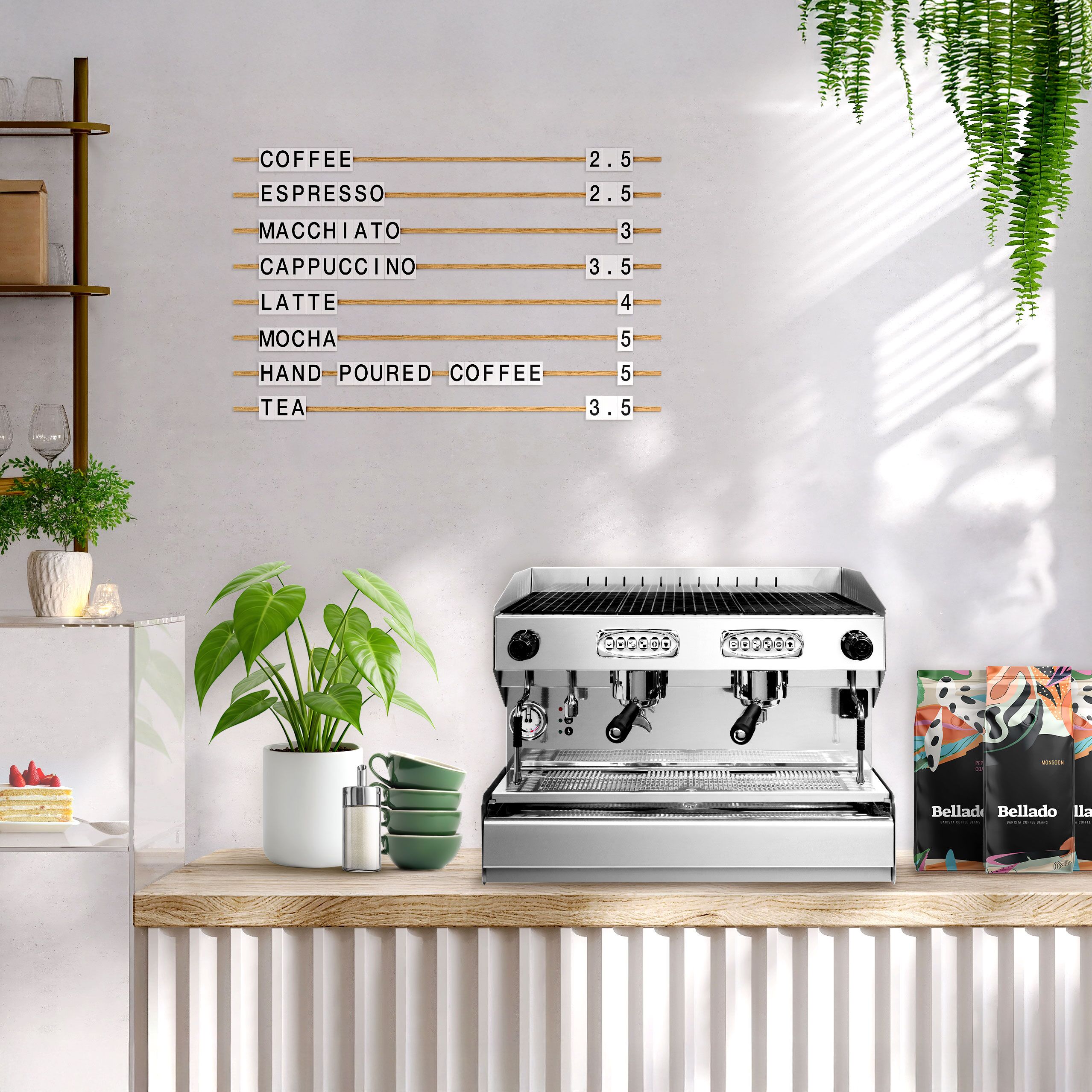 Machine à café porte-filtre « Allegro » – 2 groupes – avec système de préinfusion inclus