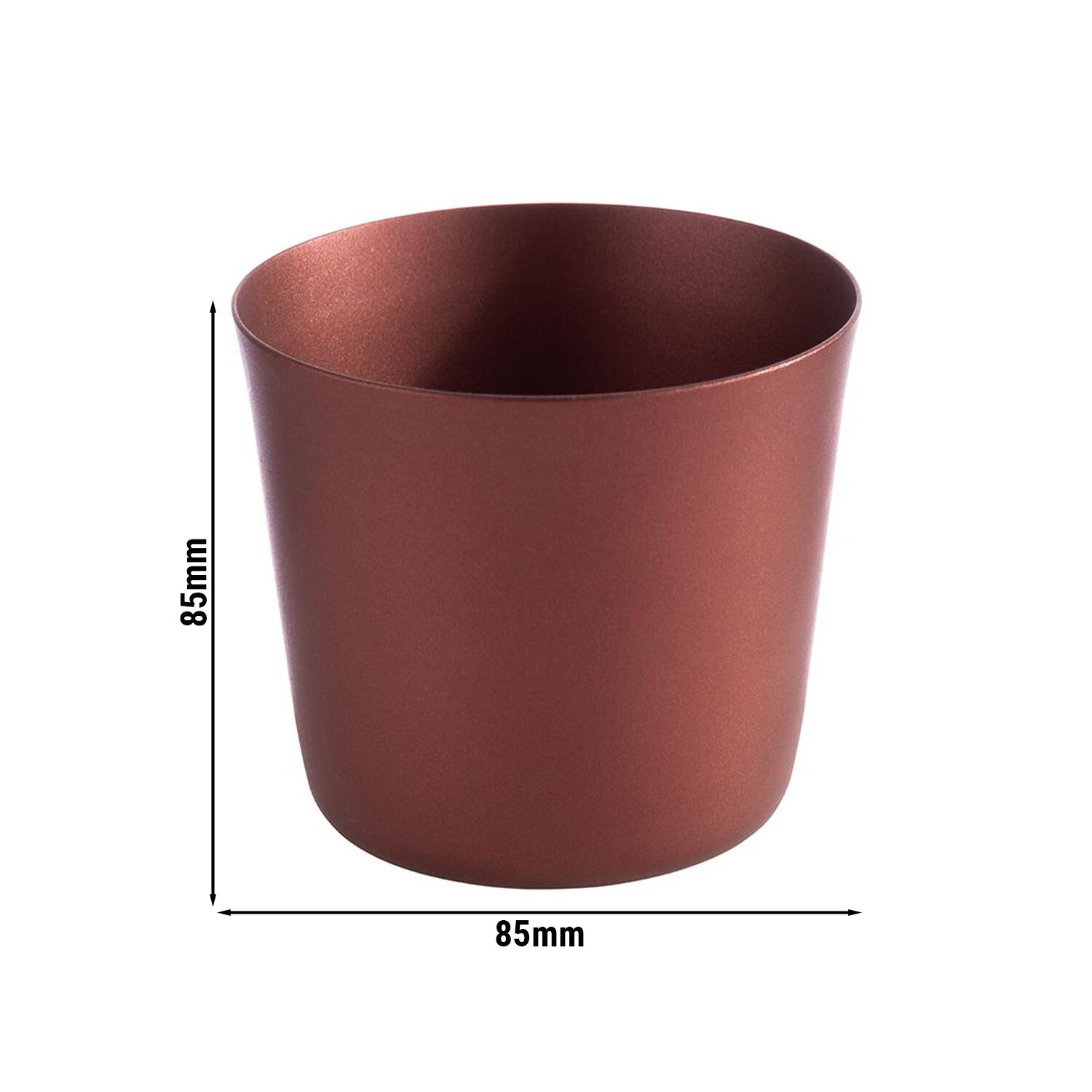 (6 pcs) Coupe - LEVANTE - Acier inoxydable - 0,4L - carré - 85x85mm - Profondeur : 85mm - Rouge