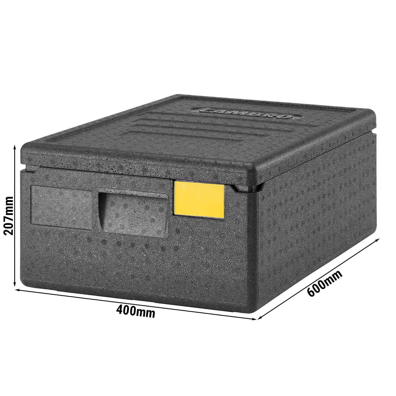CAMBRO | Cam GoBox® Toploader – GN 1/1 – Black lid – 600×400×207 mm – 4h temperature hold