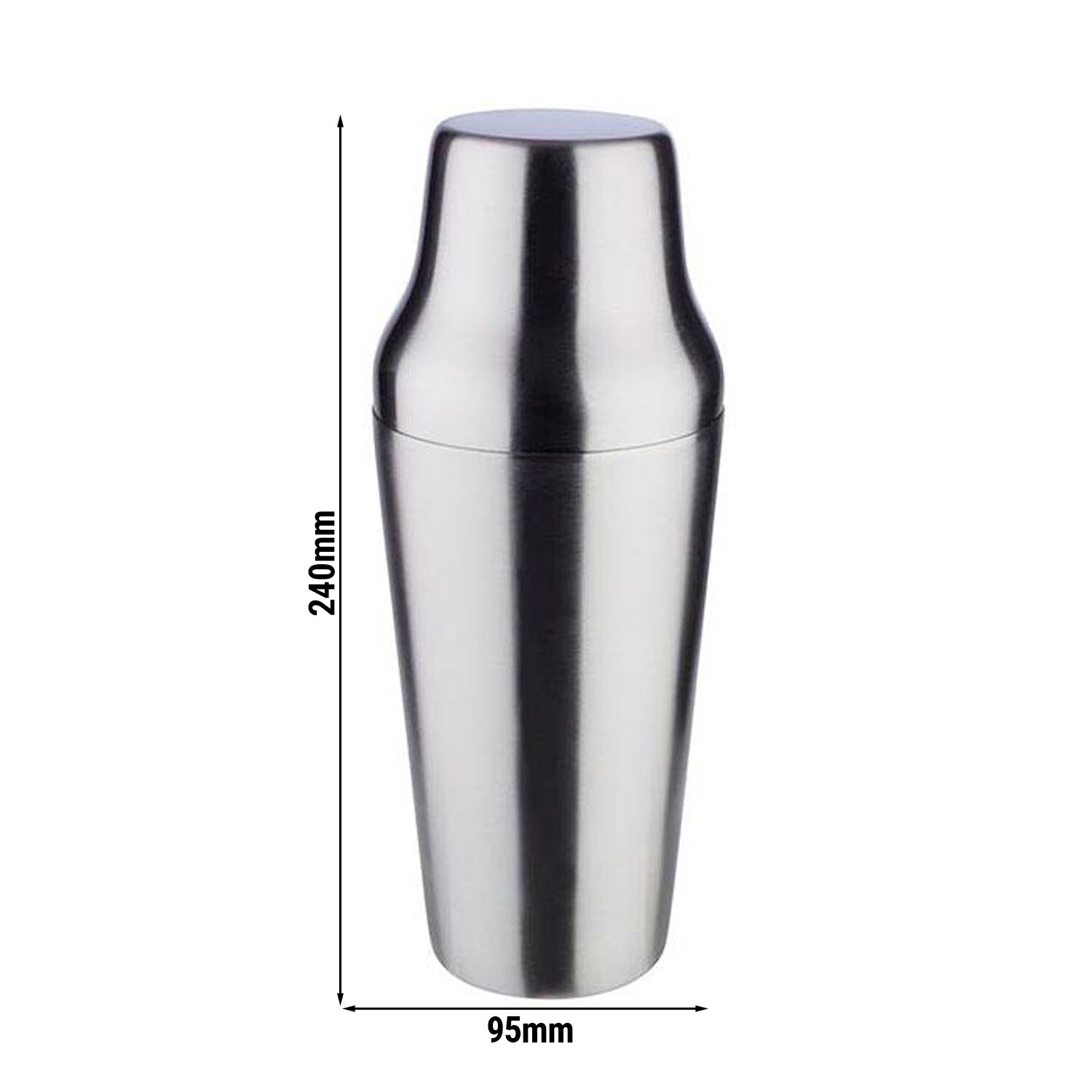 (6 pièces) Shaker parisien - inox - 0,7 litre