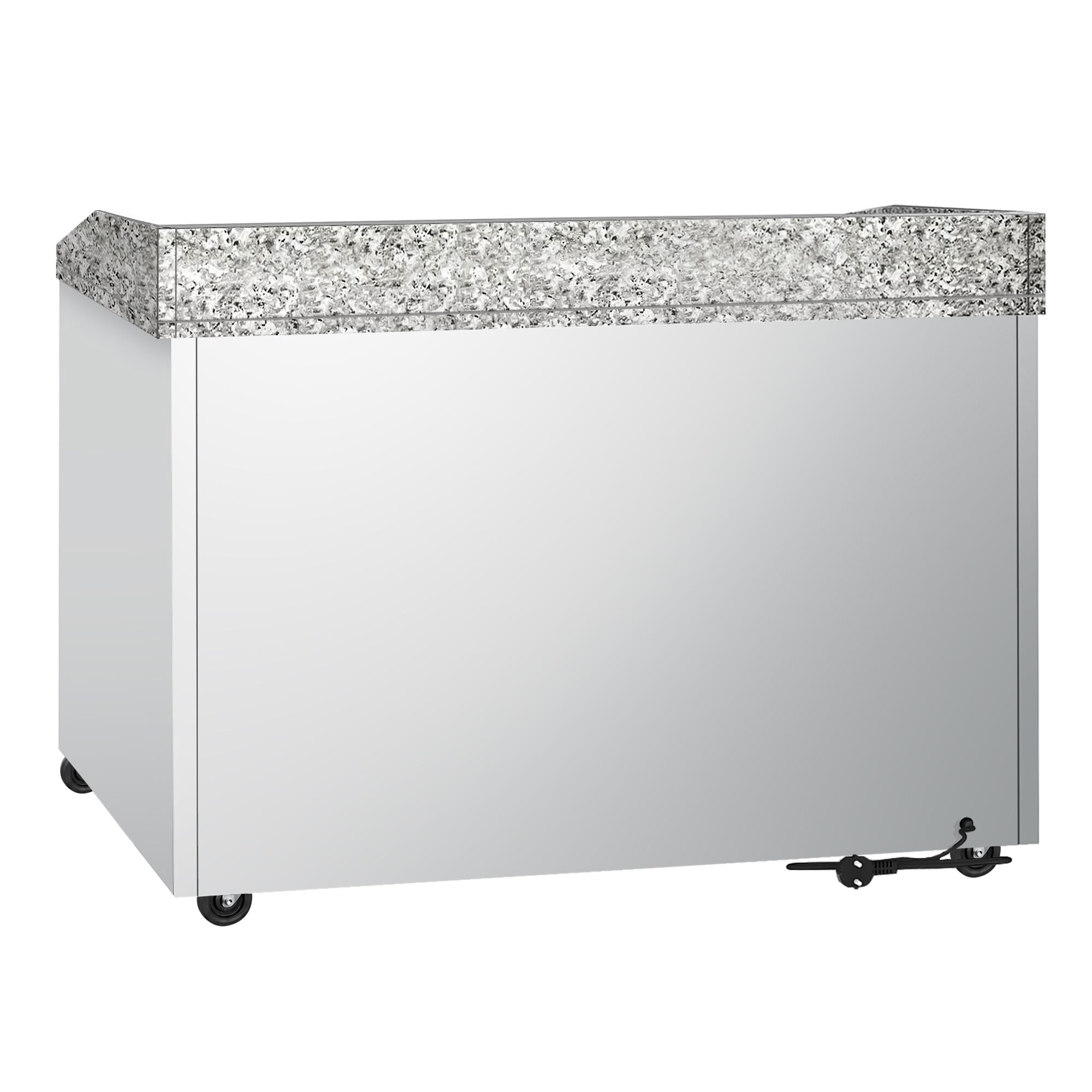Table à pizza réfrigérée PREMIUM – 1400 × 700 mm – avec 3 portes