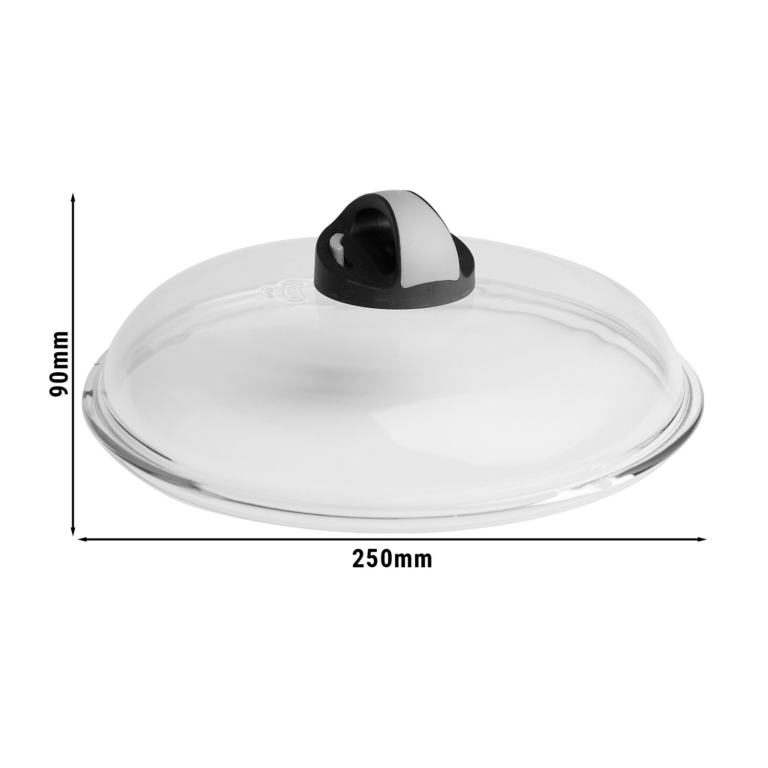 BALLARINI | Universal Glass Pan Lid Ø 24 cm – domed - dishwasher-safe - heat-resistant knob