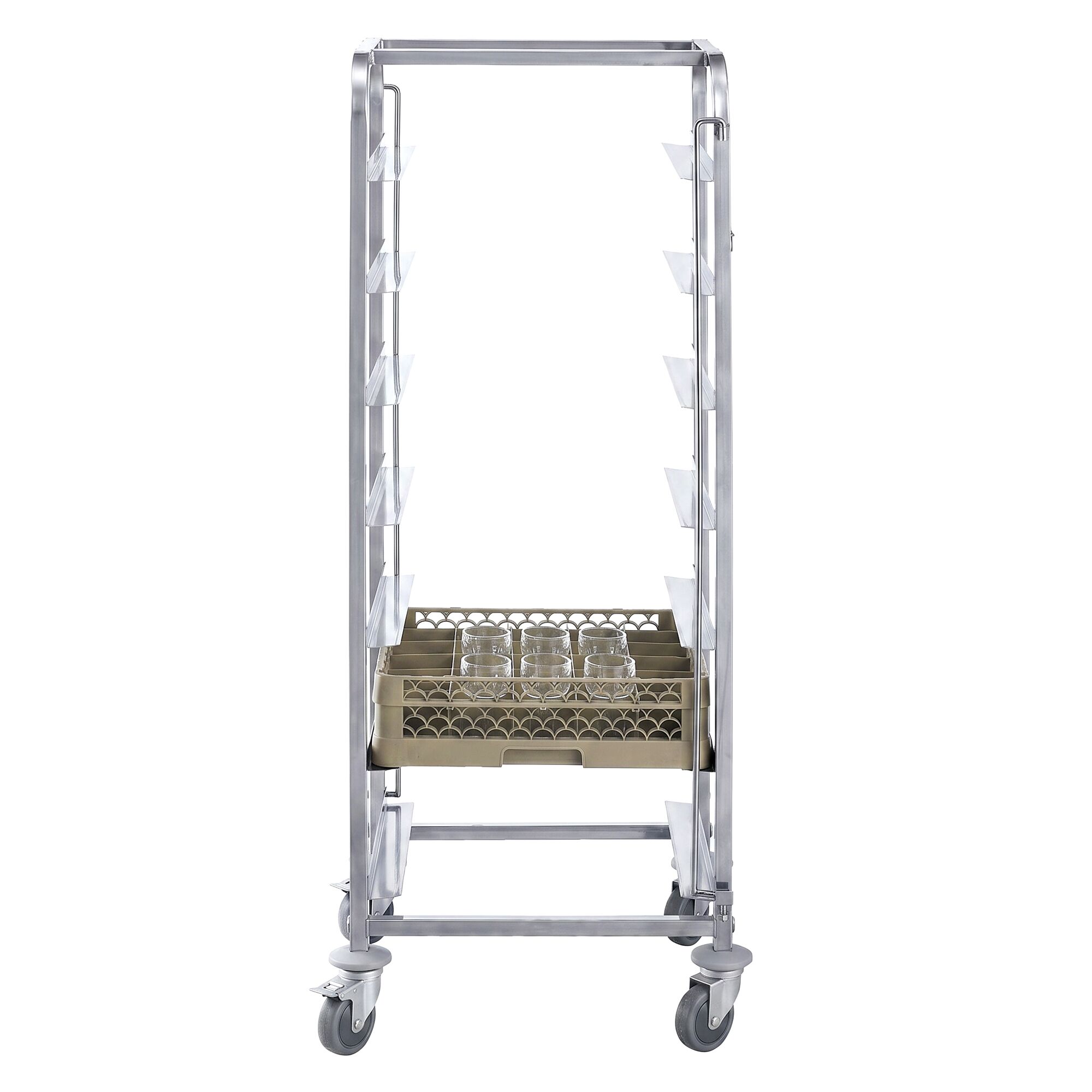 Edelstahl Geschirrkorbwagen - für 7 Körbe Korbmaße: 500x500 & 400x500mm