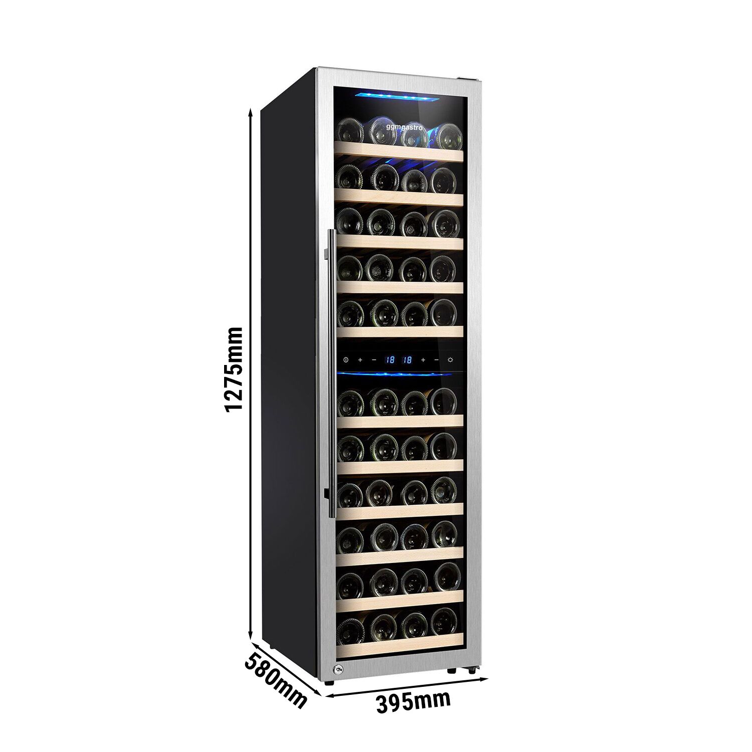 Cave à Vin - 2 Zones Climatiques - 160 Litres - max. 53 Bouteilles