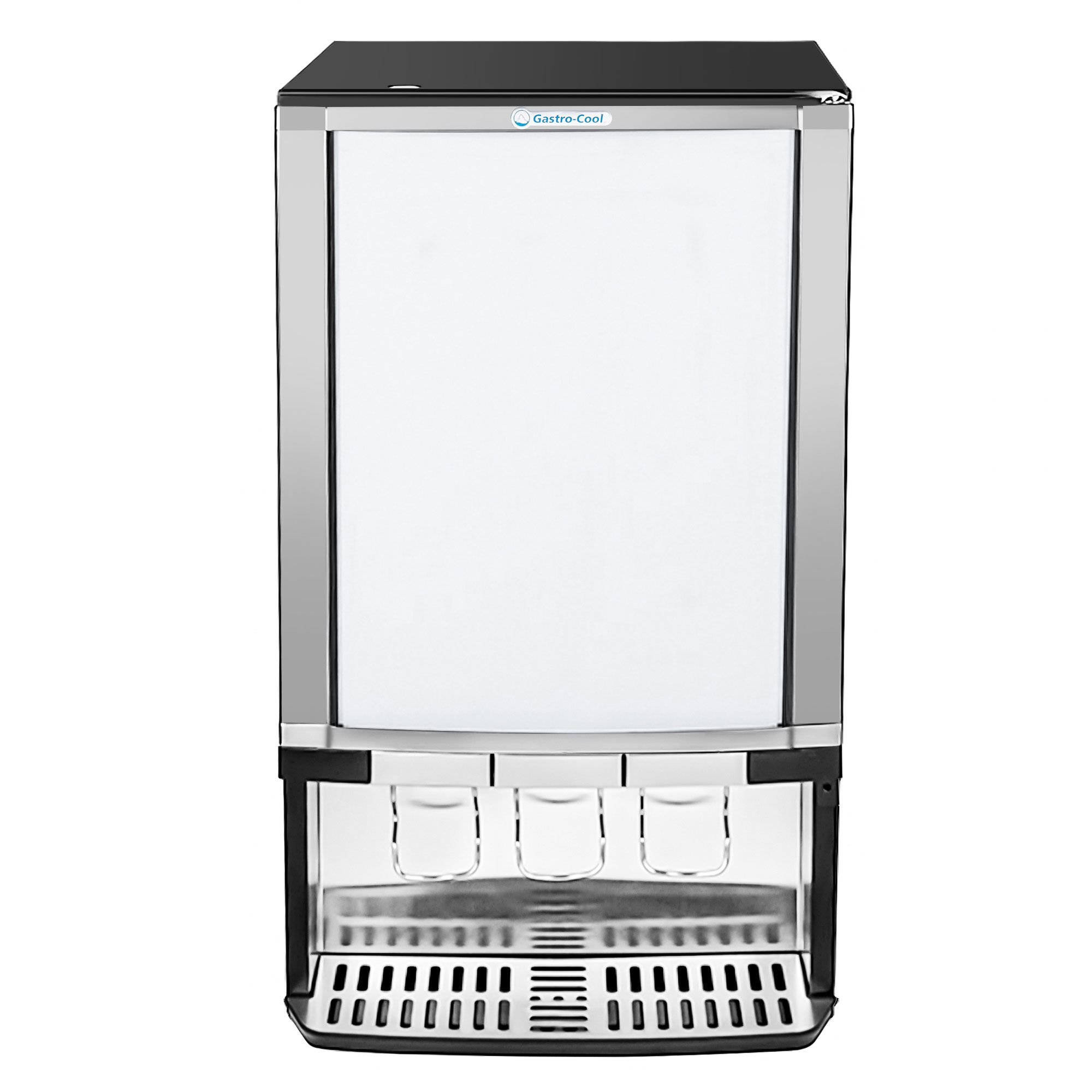 GASTRO-COOL | Dryckesdispenser (kall) - 480 mm - 65 liter - 1 glasdörr & ljusskylt i topp & LED-belysning - svart