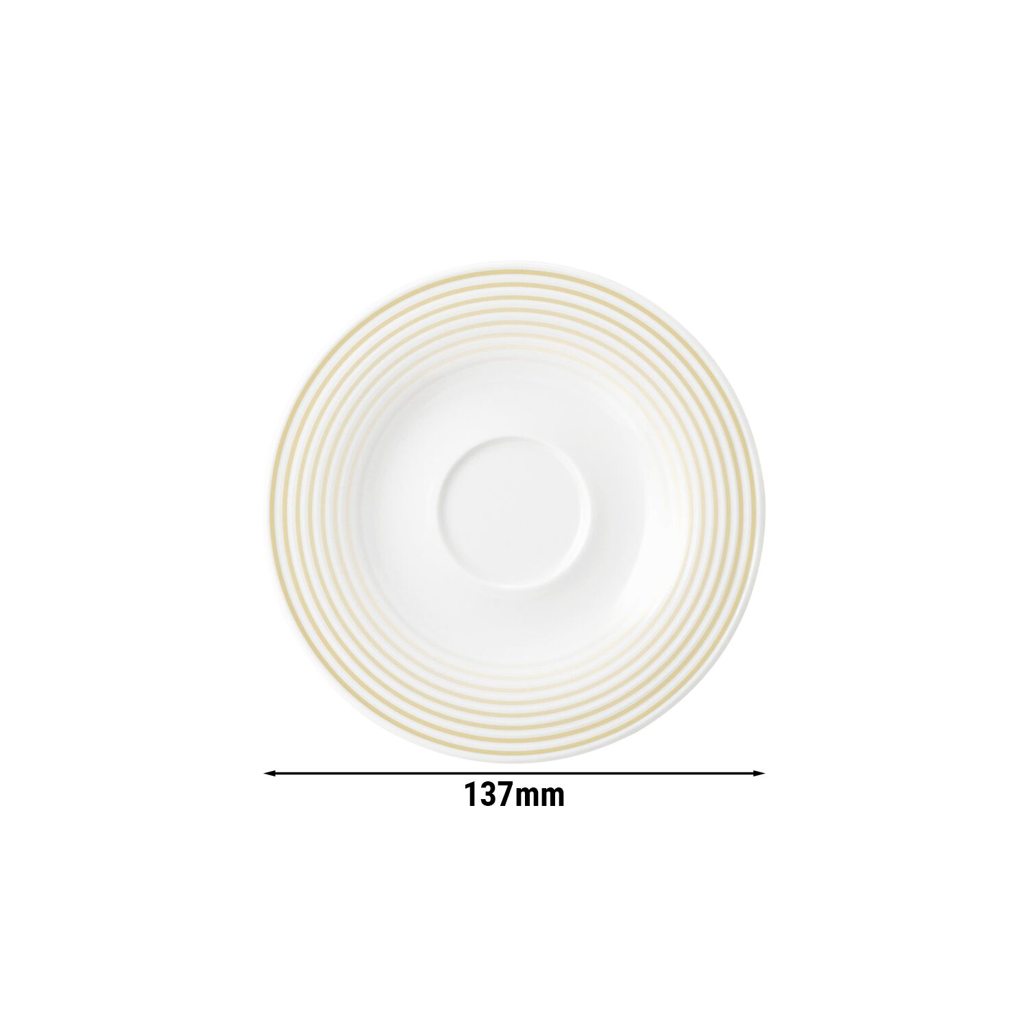 (6 pieces) SELTMANN WEIDEN | Round Espresso Saucer Blues – Sand Beige – Ø135 mm – High-Gloss Porcelain