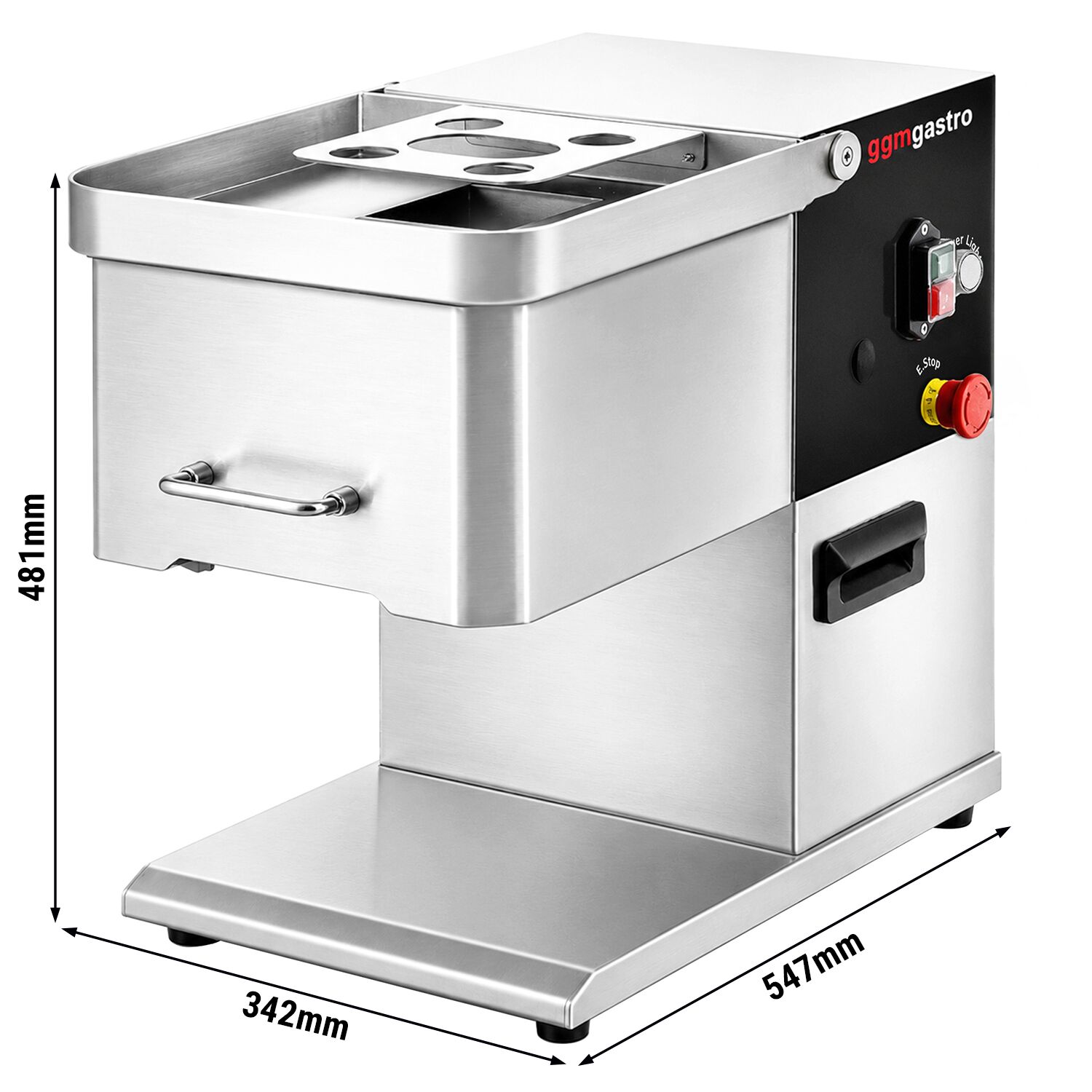 Commercial Meat Slicer – 250 kg/h – 3 mm Slice Thickness – Stainless Steel