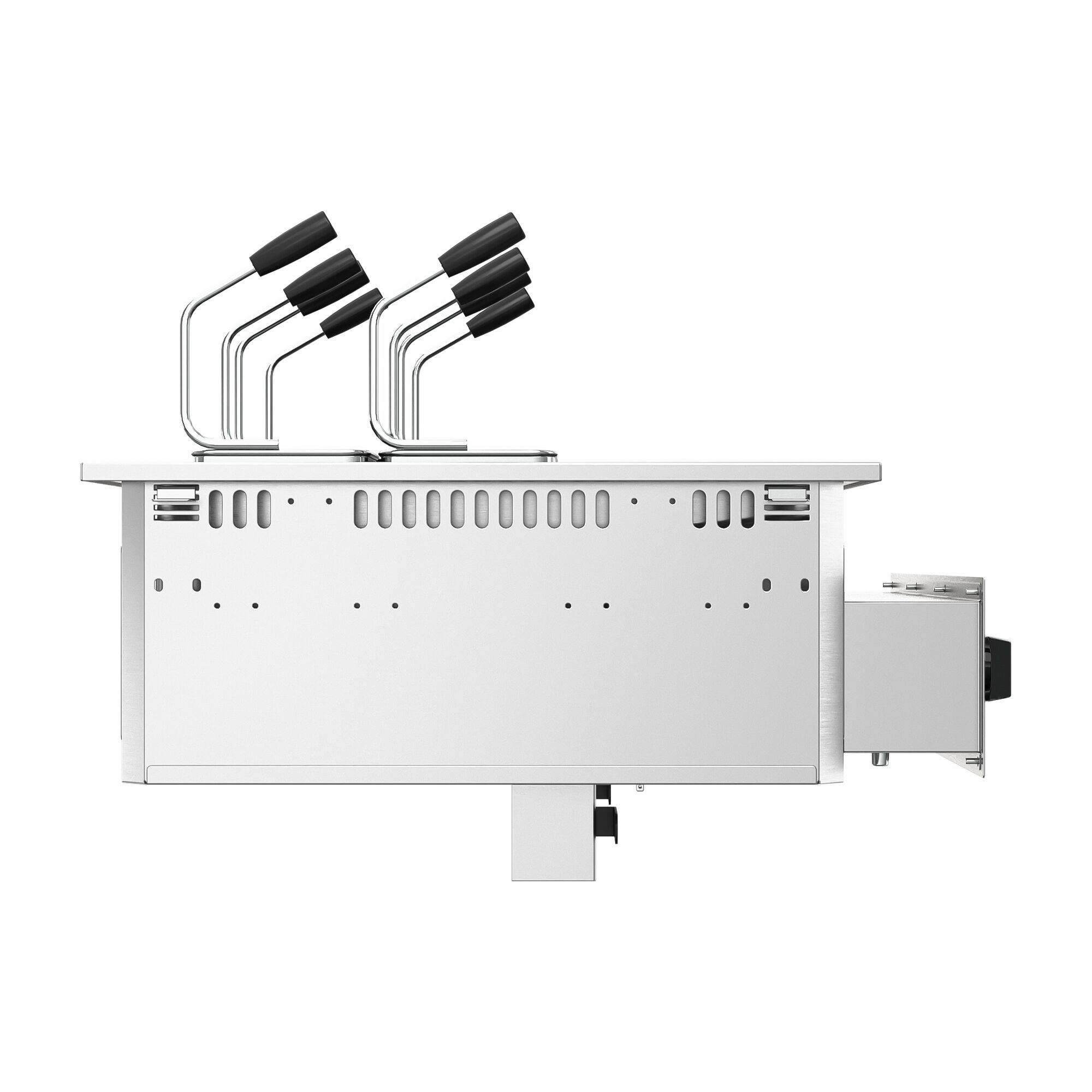 Électrique Cuiseur à pâtes professionnel - 13+13L - 15kW - avec robinet de vidange - avec 6 paniers inclus
