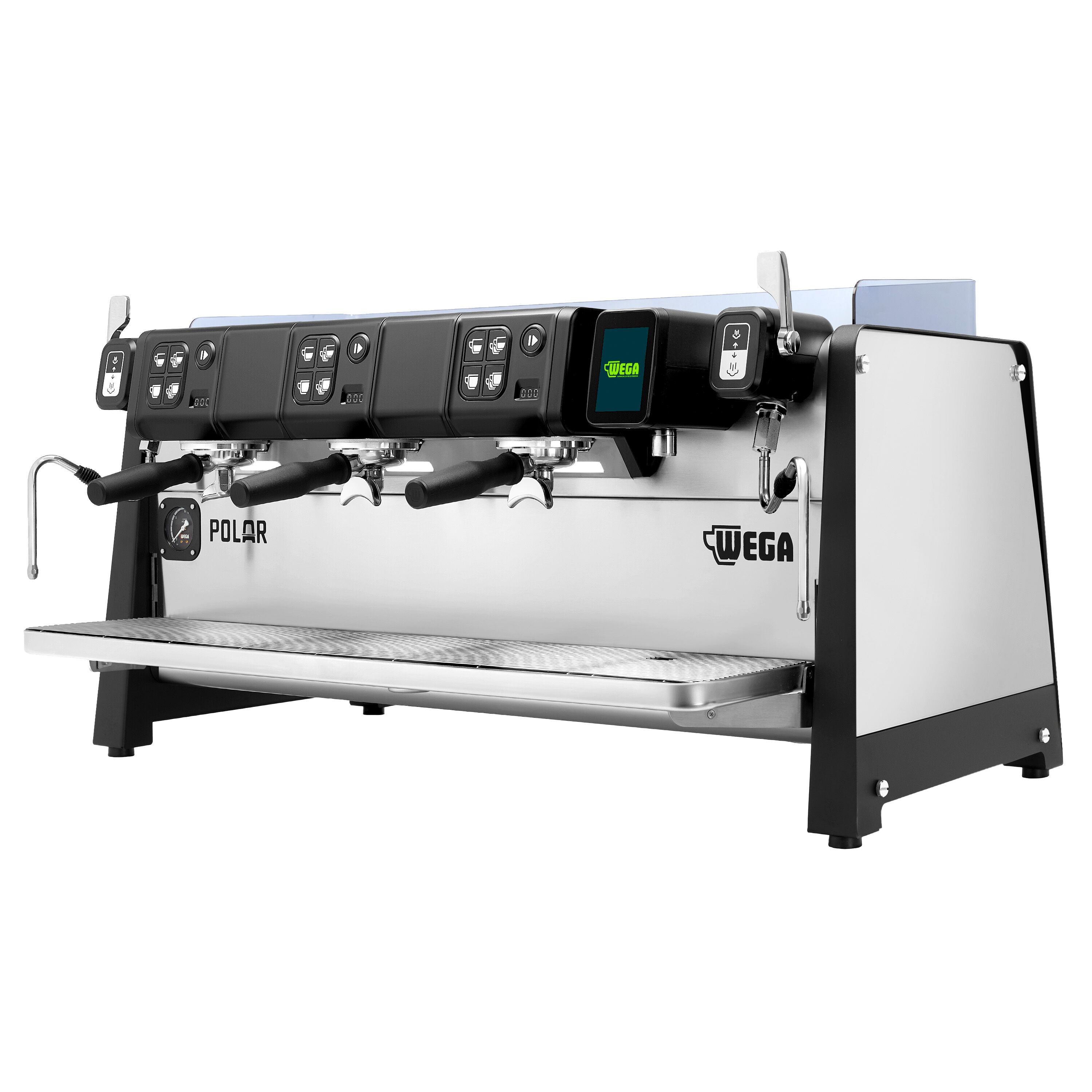 WEGA | Polar - Siebträgermaschine - 3 Gruppig - 6,9 kW - mit Shot Counter - Touch - Edelstahl