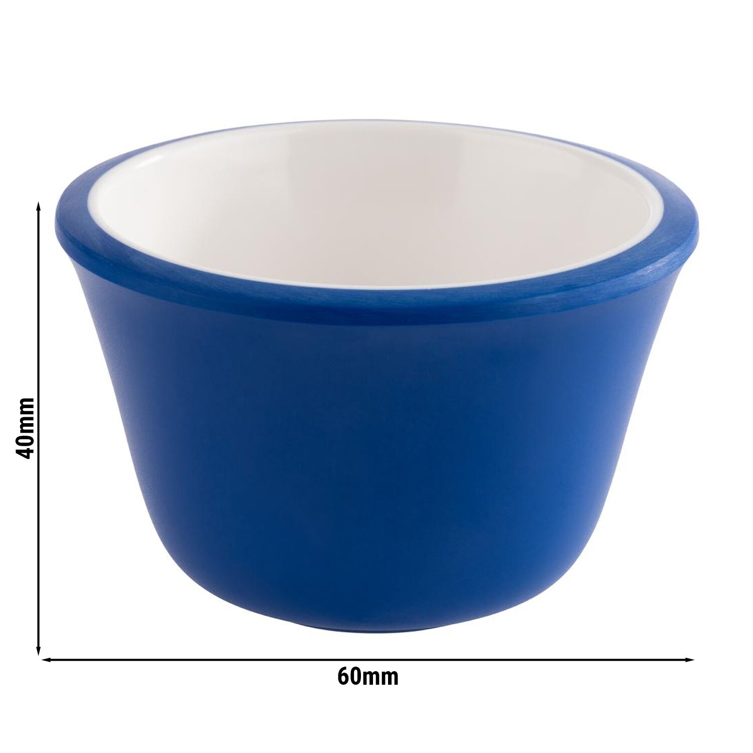 (6 pièces) Coupelles à sauce - lot de 6 - Melamine - 40 ml - Ø 60 mm - Bleu